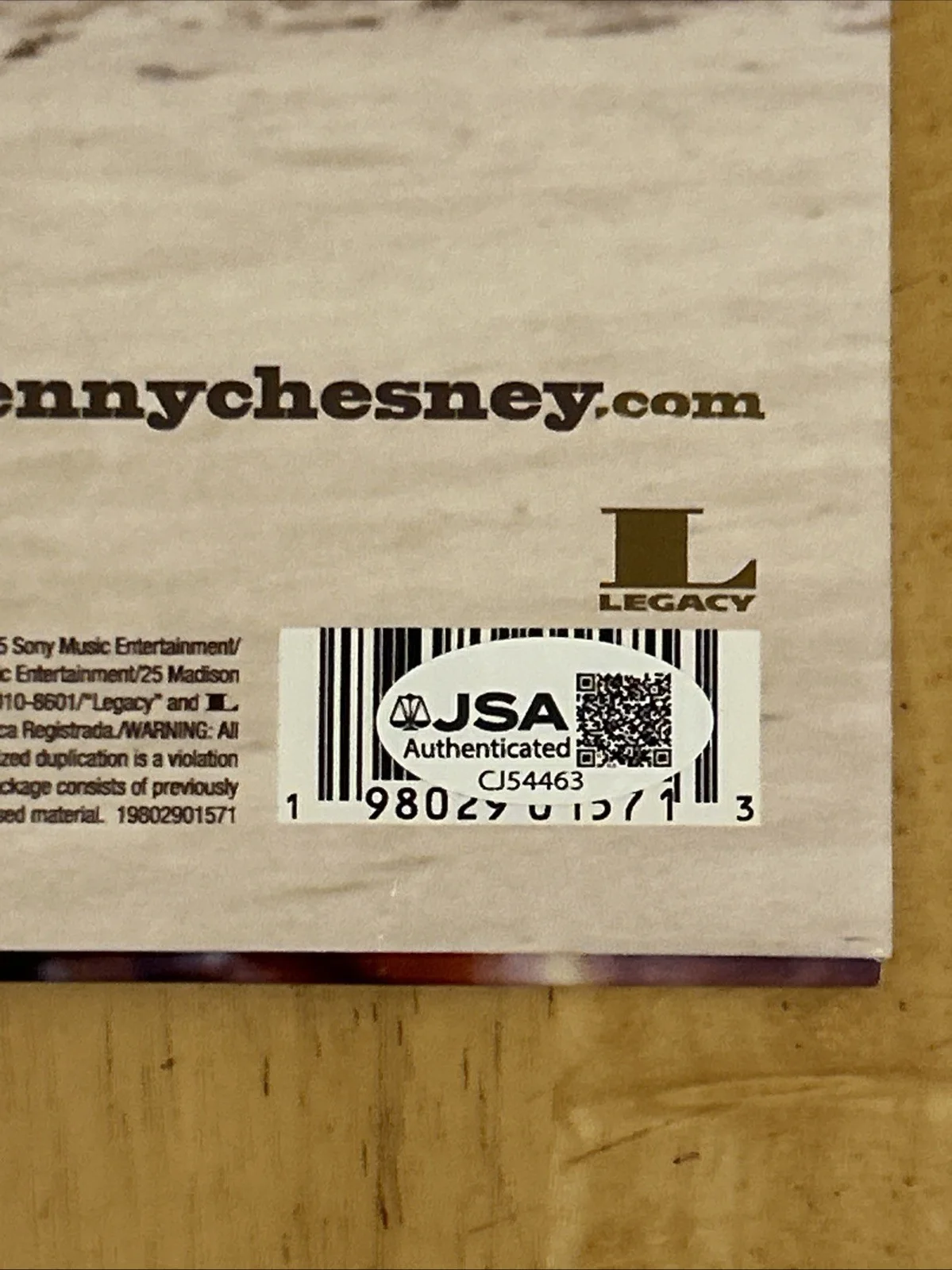 Kenny Chesney Autographed The Road And The Radio Album Vinyl JSA Certified, изображение 4