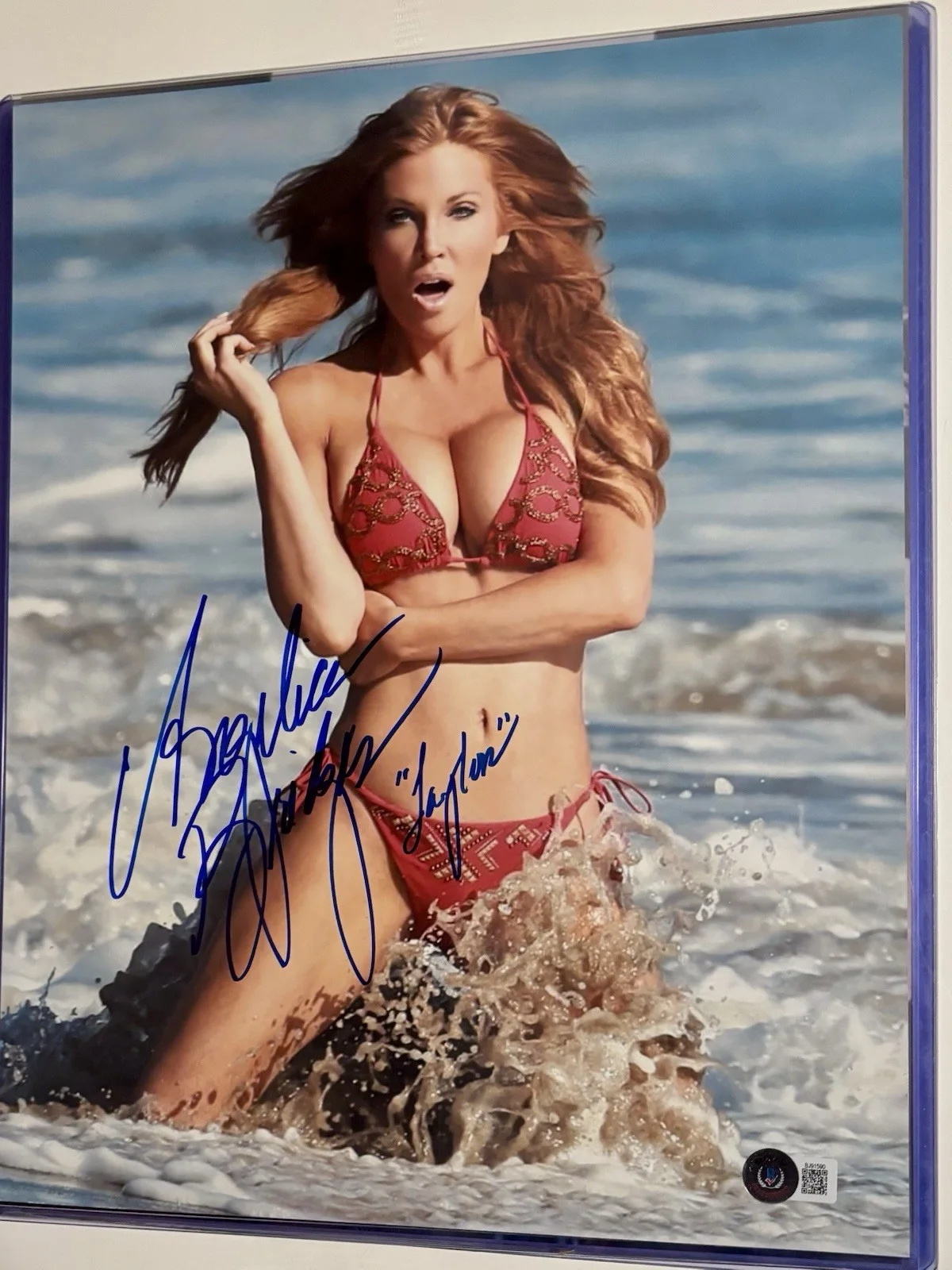 Angelica Bridges Signed 11x14 Beckett, image 2