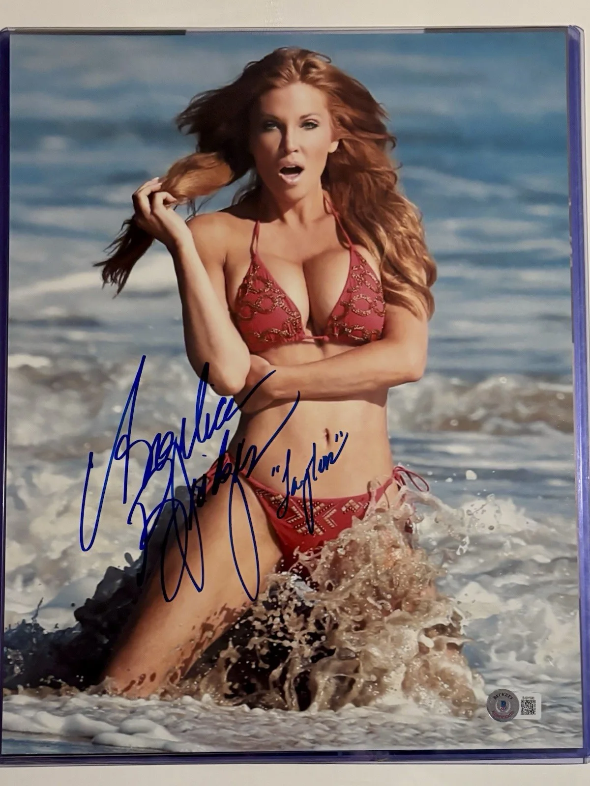 Angelica Bridges Signed 11x14 Beckett, image 3