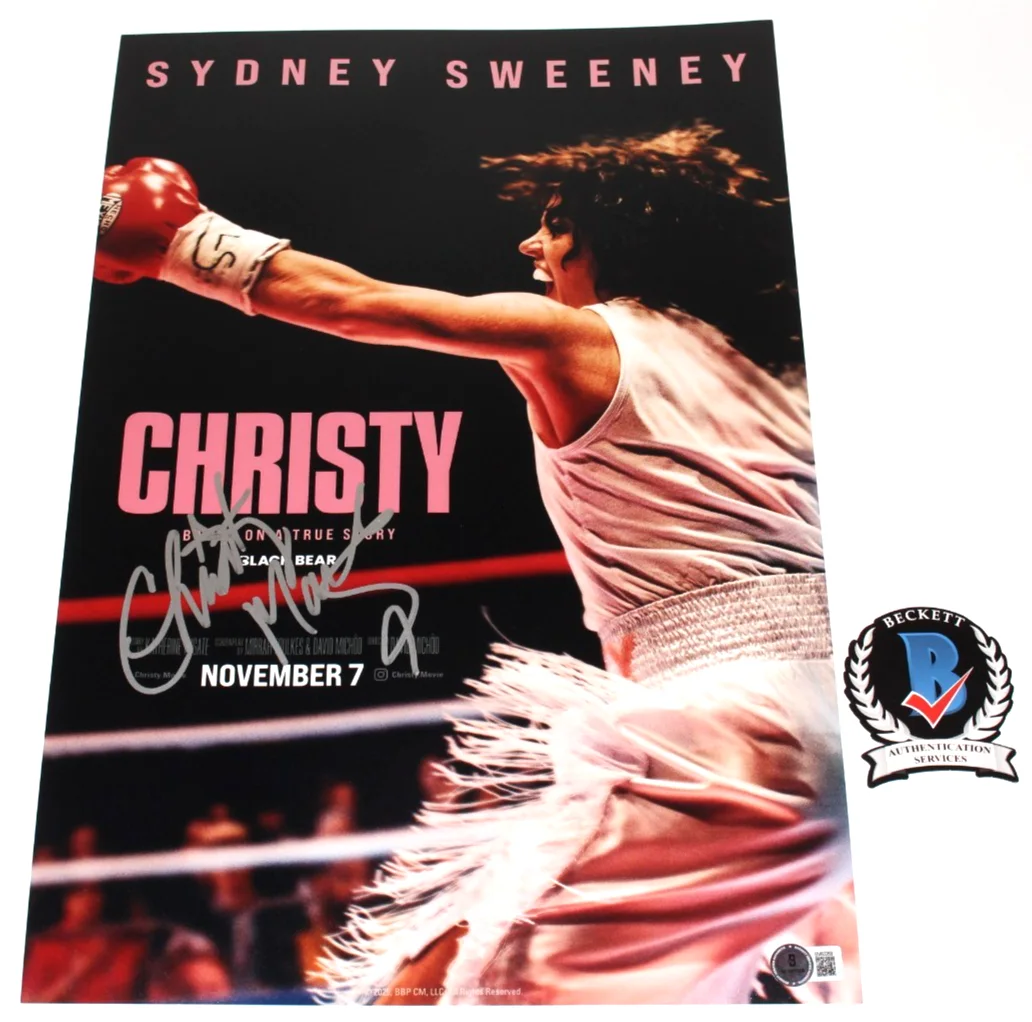 CHRISTY MARTIN SIGNED 'CHRISTY' 12x18 MOVIE POSTER BOXING LEGEND BAS BECKETT COA, изображение 2