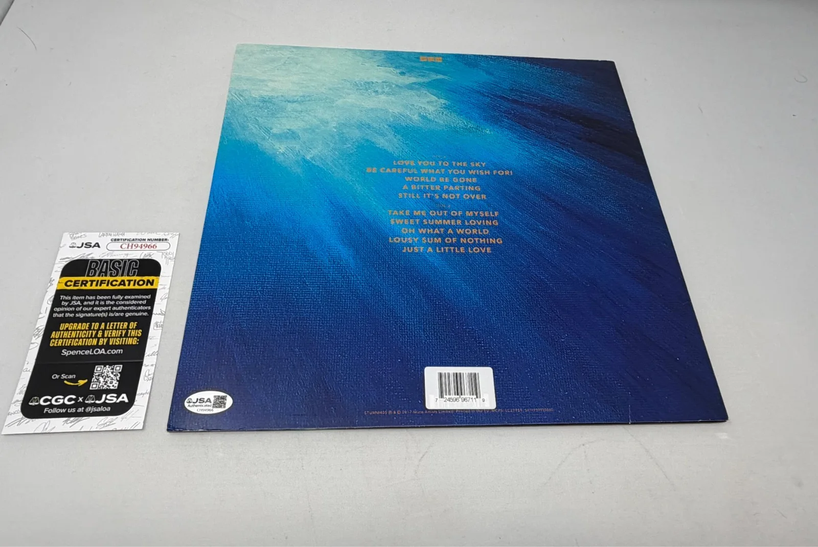 Andy Bell signed Erasure World Be Gone Album JSA COA, image 2