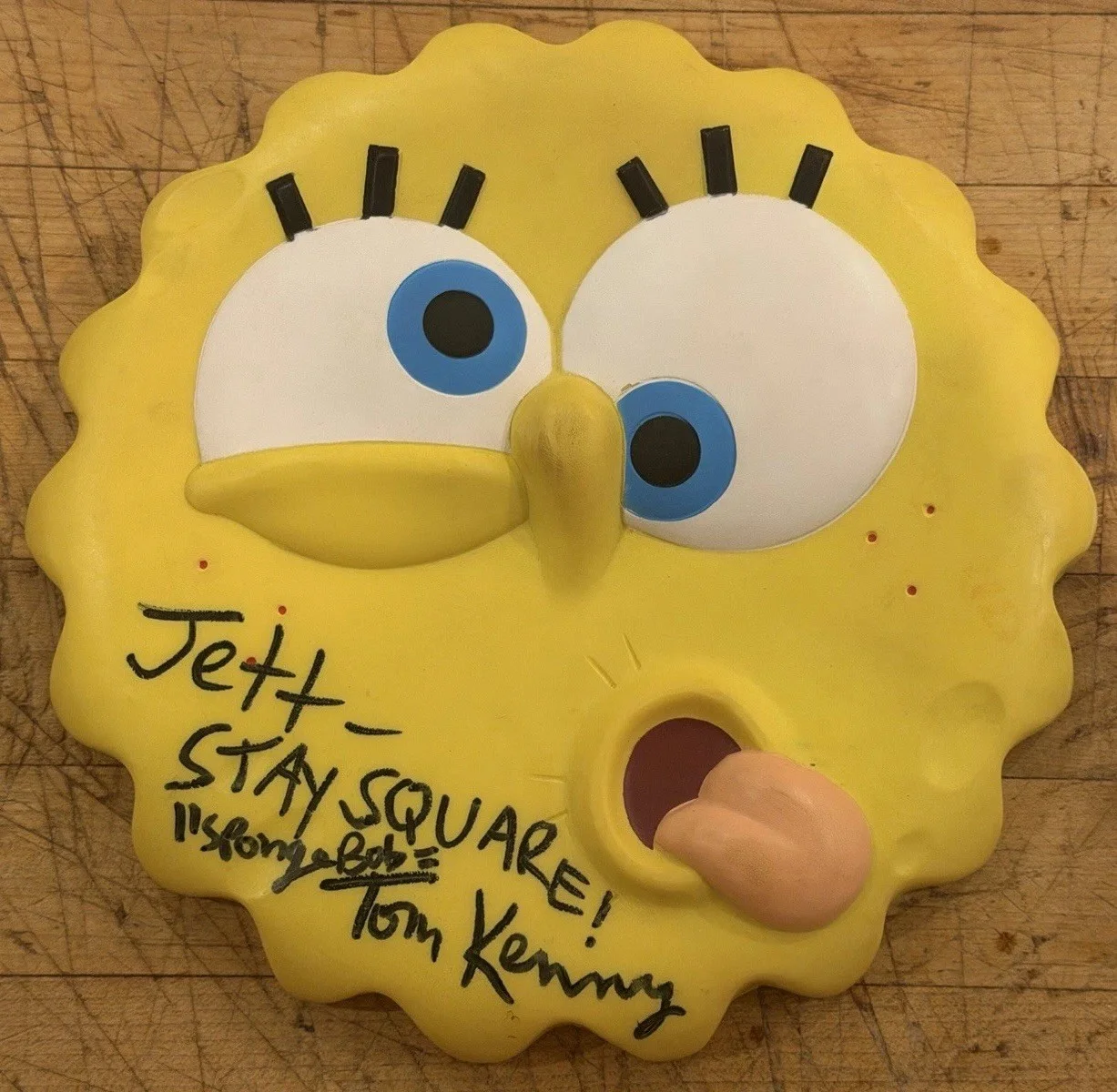 TOM KENNY — TOM KENNY Signed SPONGEBOB SQUAREPANTS FRISBEE 2006 JSA Auto - RARE- FRANKLIN, image 2