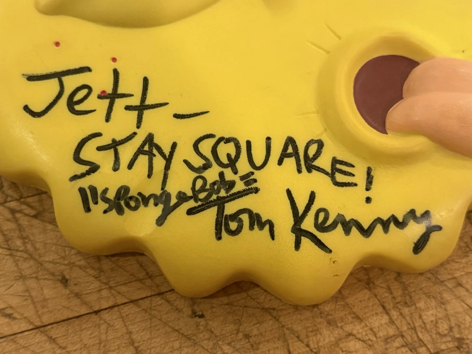 TOM KENNY — TOM KENNY Signed SPONGEBOB SQUAREPANTS FRISBEE 2006 JSA Auto - RARE- FRANKLIN, image 3