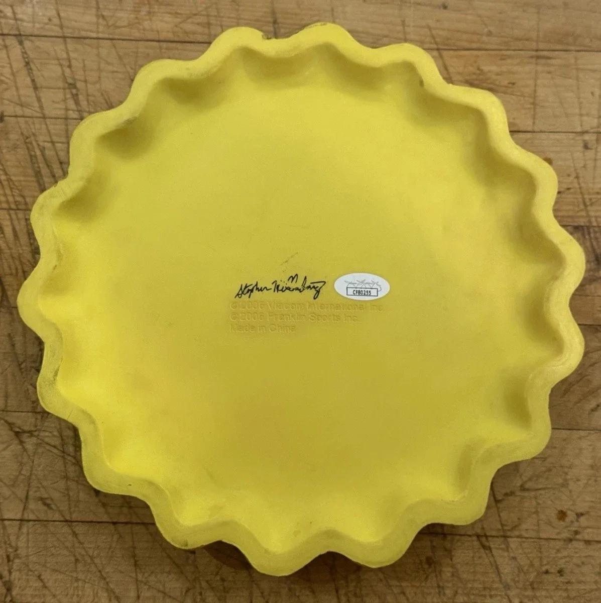 TOM KENNY — TOM KENNY Signed SPONGEBOB SQUAREPANTS FRISBEE 2006 JSA Auto - RARE- FRANKLIN, image 4