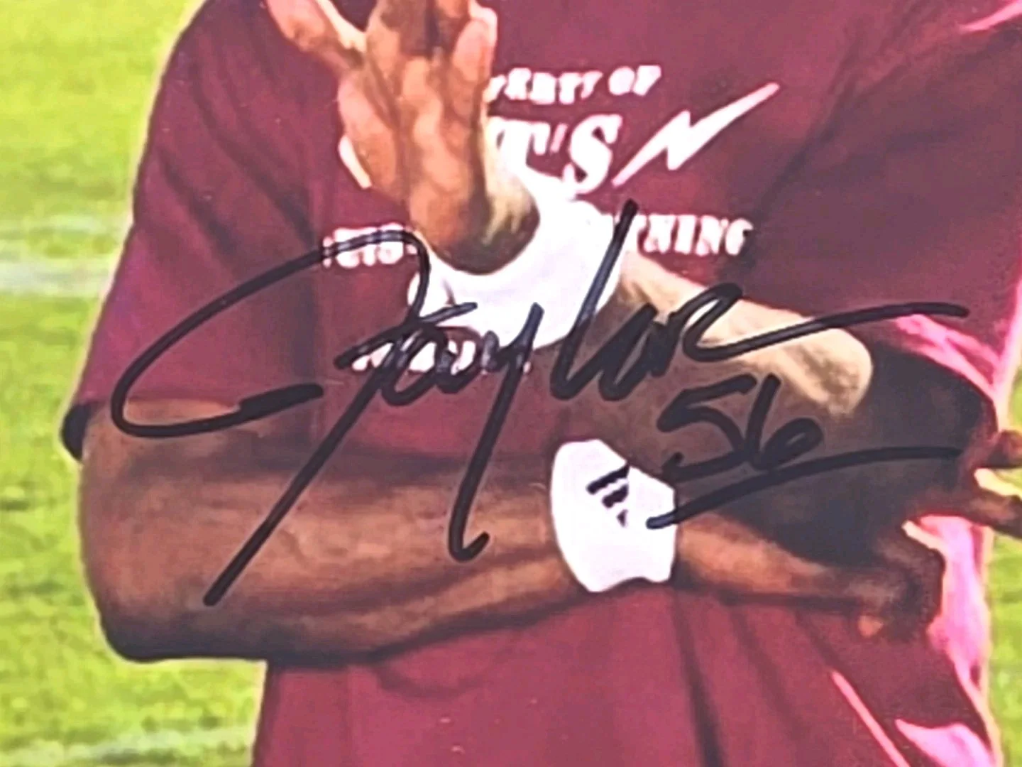 Lawrence Taylor — Lawrence Taylor Signed 8x10 Water Boy Photo w/ Sandler LTAUTHENTICS COA, image 2