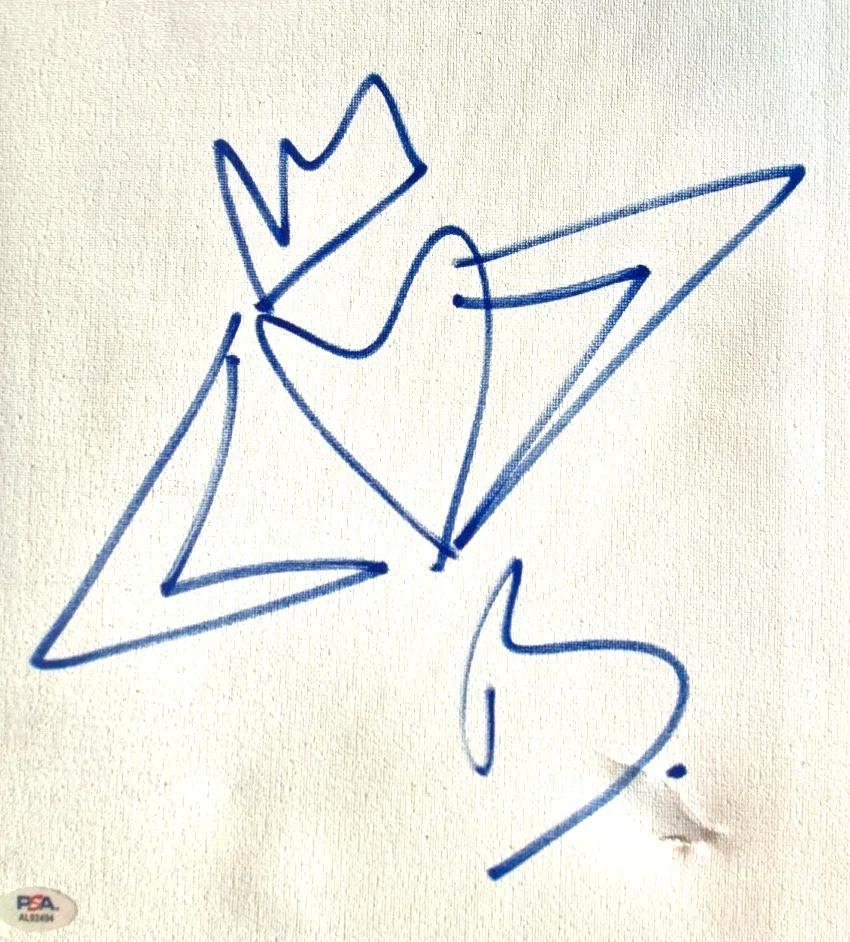 BONO SIGNED AUTOGRAPHED HAND DRAWN BONOGRAM SKETCH 11X14 CANVAS U2 RARE PSA COA, изображение 2