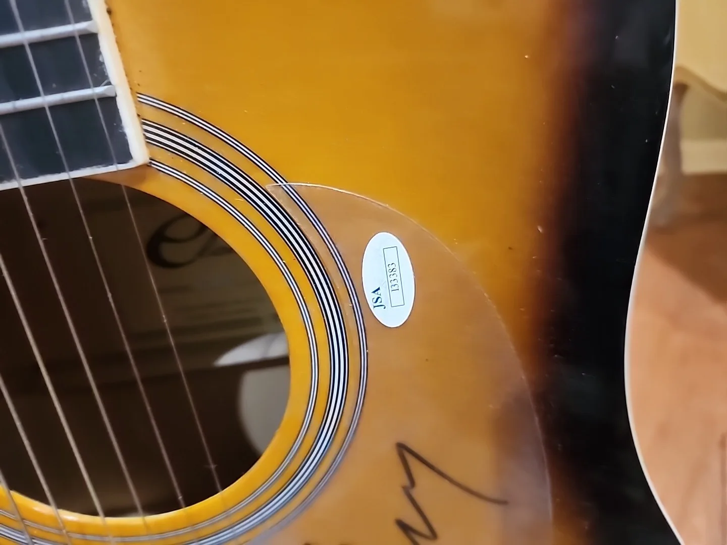 Kenny Chesney — Kenny Chesney Signed Autograph Full Size Acoustic Guitar w/ JSA & Beckett COA, изображение 3