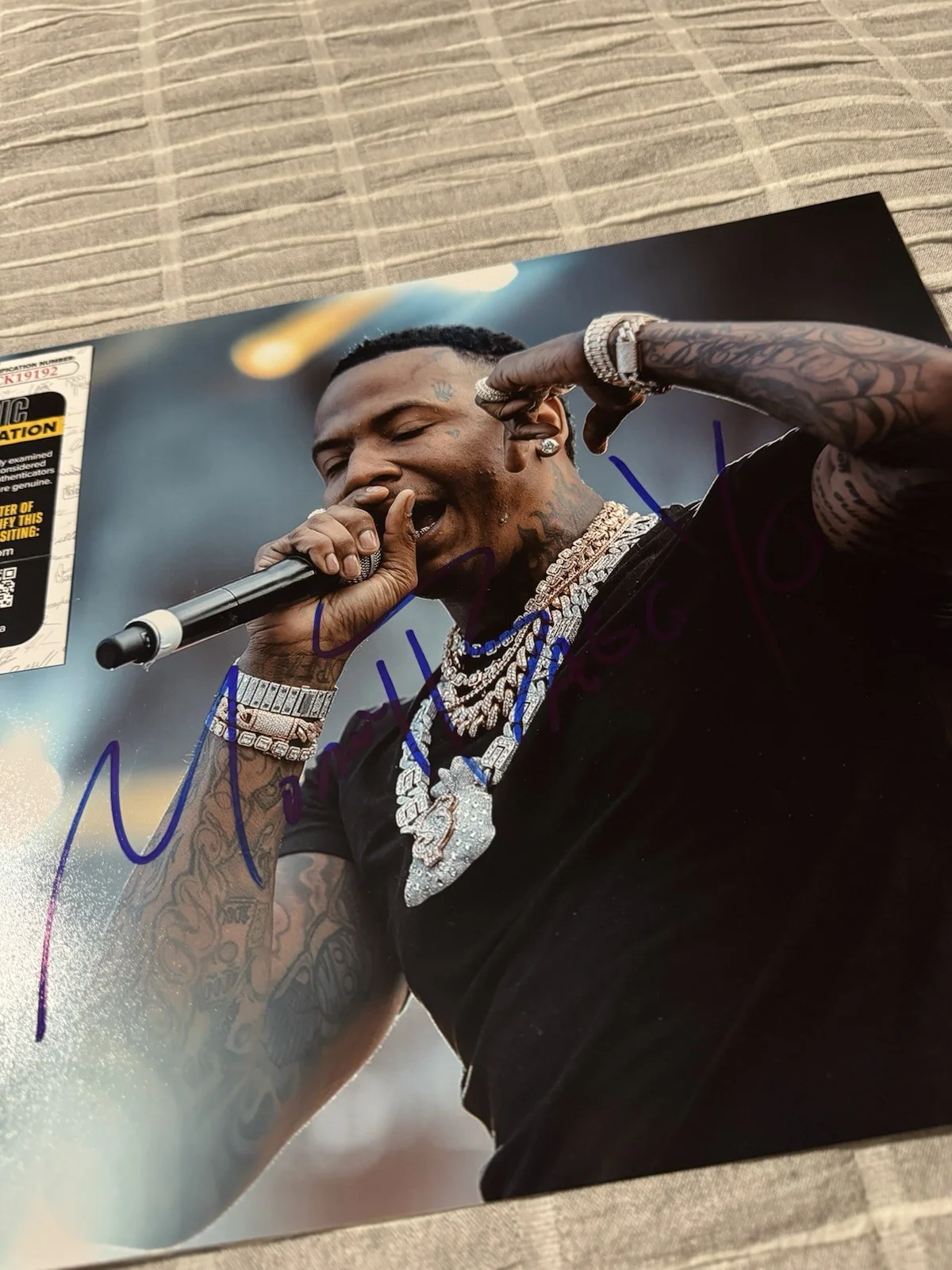 Moneybagg Yo Signed 11x14 Photo JSA COA AUTHENTIC AUTOGRAPH RAP HIP HOP AUTO, изображение 2