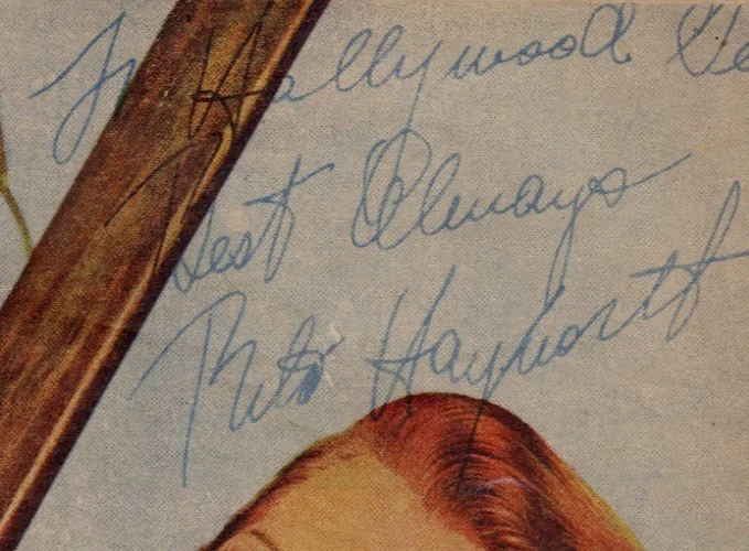 Rita Hayworth — Rita Hayworth Signed Autographed Turkish Magazine November 25, 1946, image 2