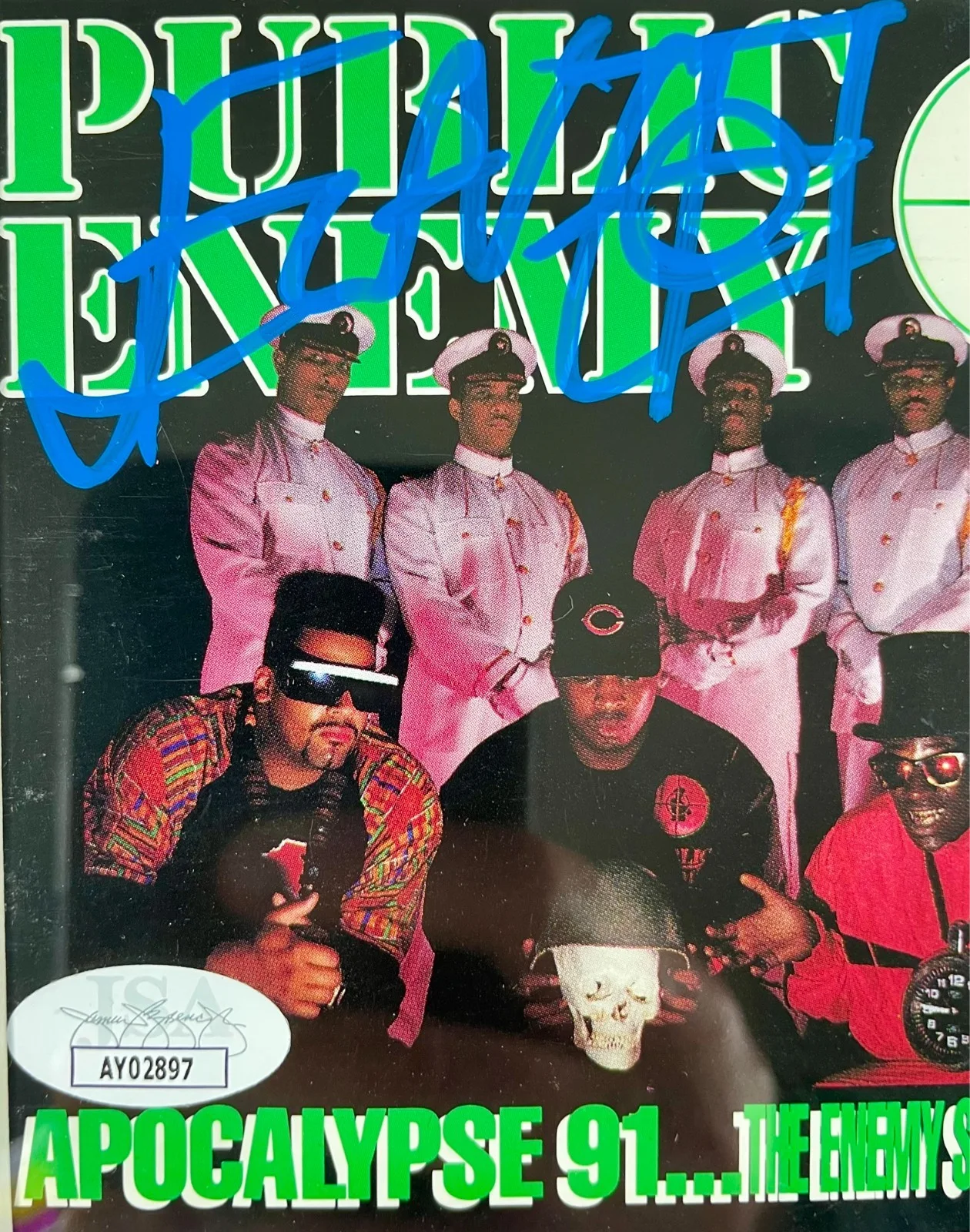 Flavor Flav Signed Public Enemy Apocalypse 91 CD Booklet Framed Display JSA COA, image 2