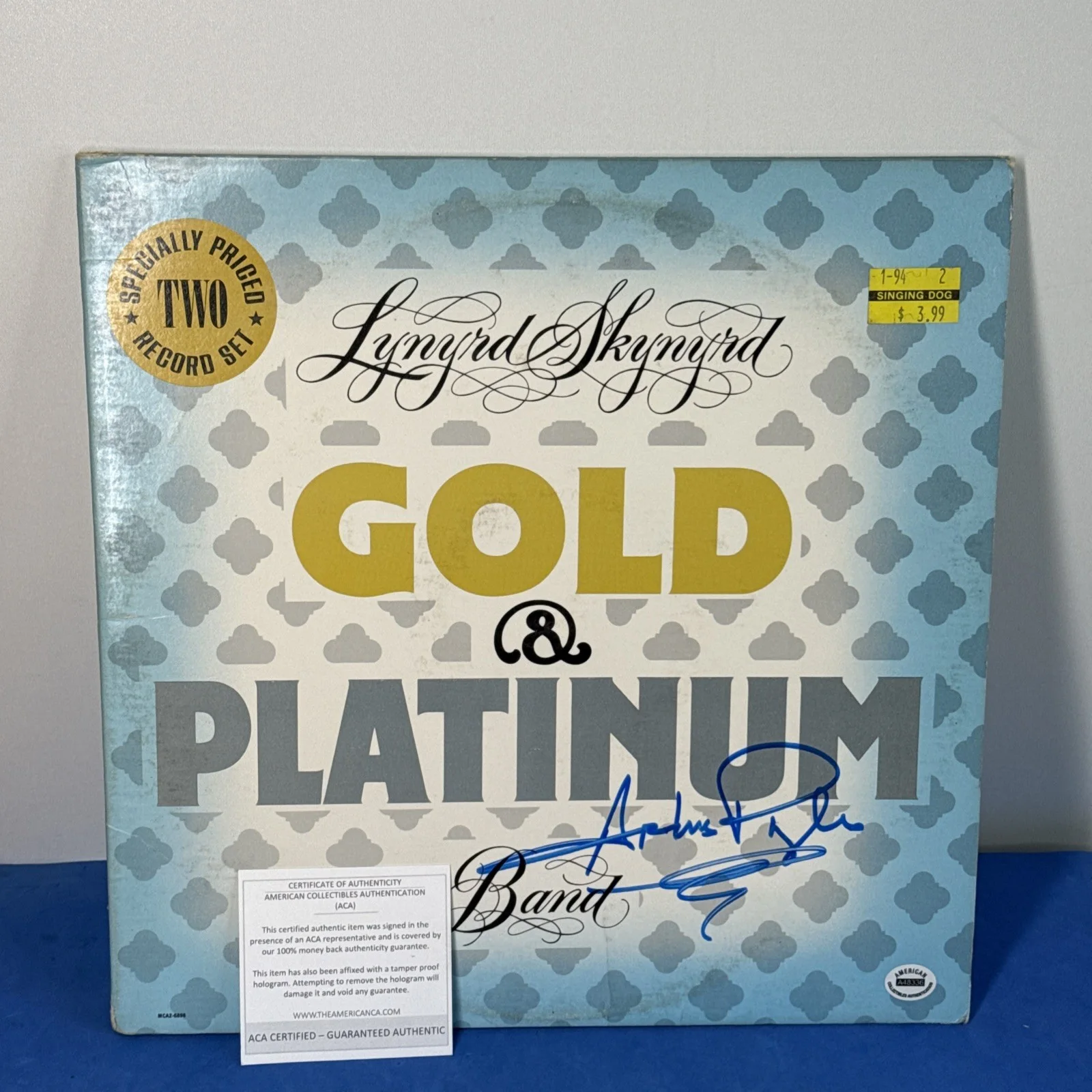 Artimus Pyle Signed Vinyl Album Lynyrd Skynyrd Gold & Platinum Band COA Hologram, изображение 4