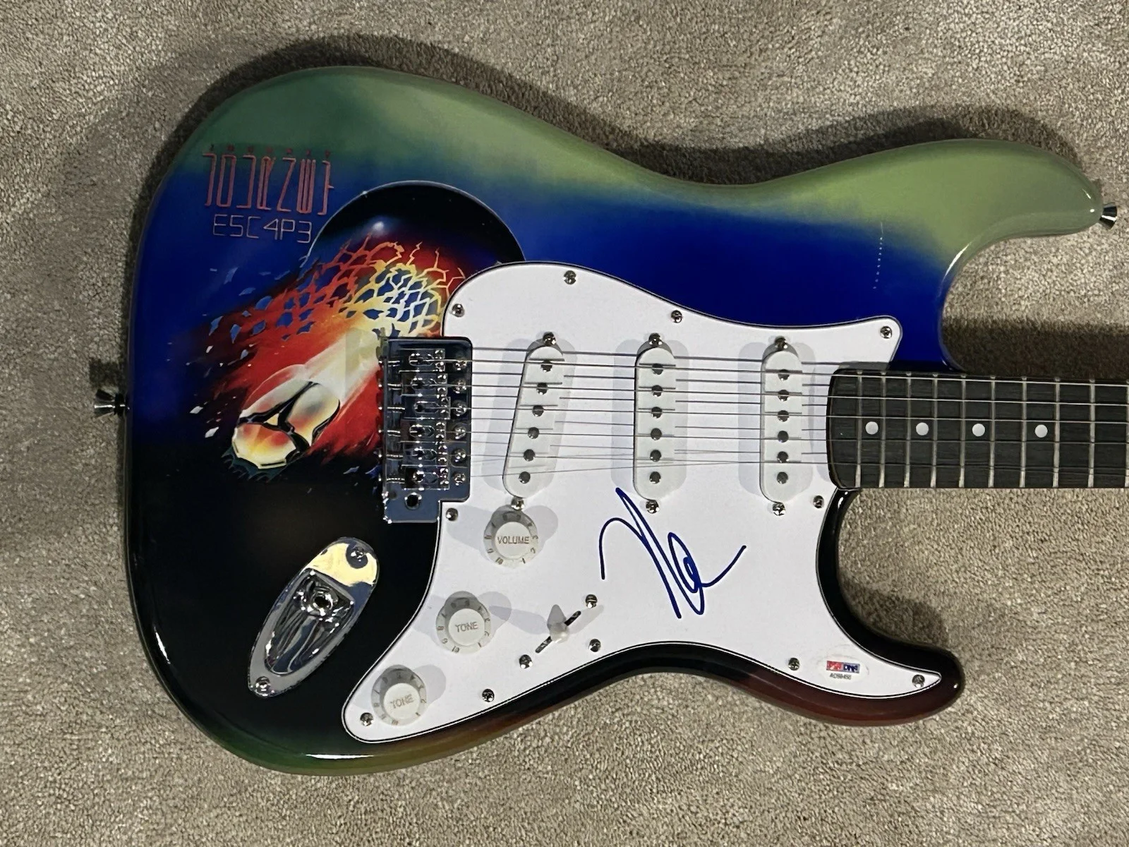 Neal Schon Signed Guitar Journey Autographed Escape PSA, image 2