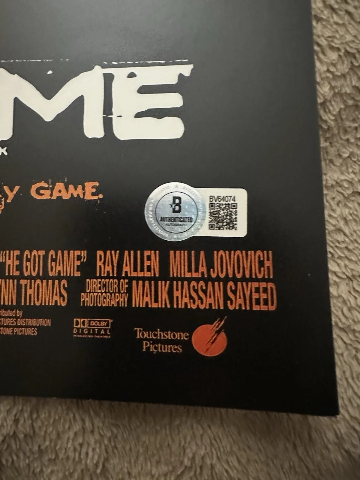Spike Lee John Turturro Signed 11 X 17 He Got Game Poster Beckett Coa, изображение 2