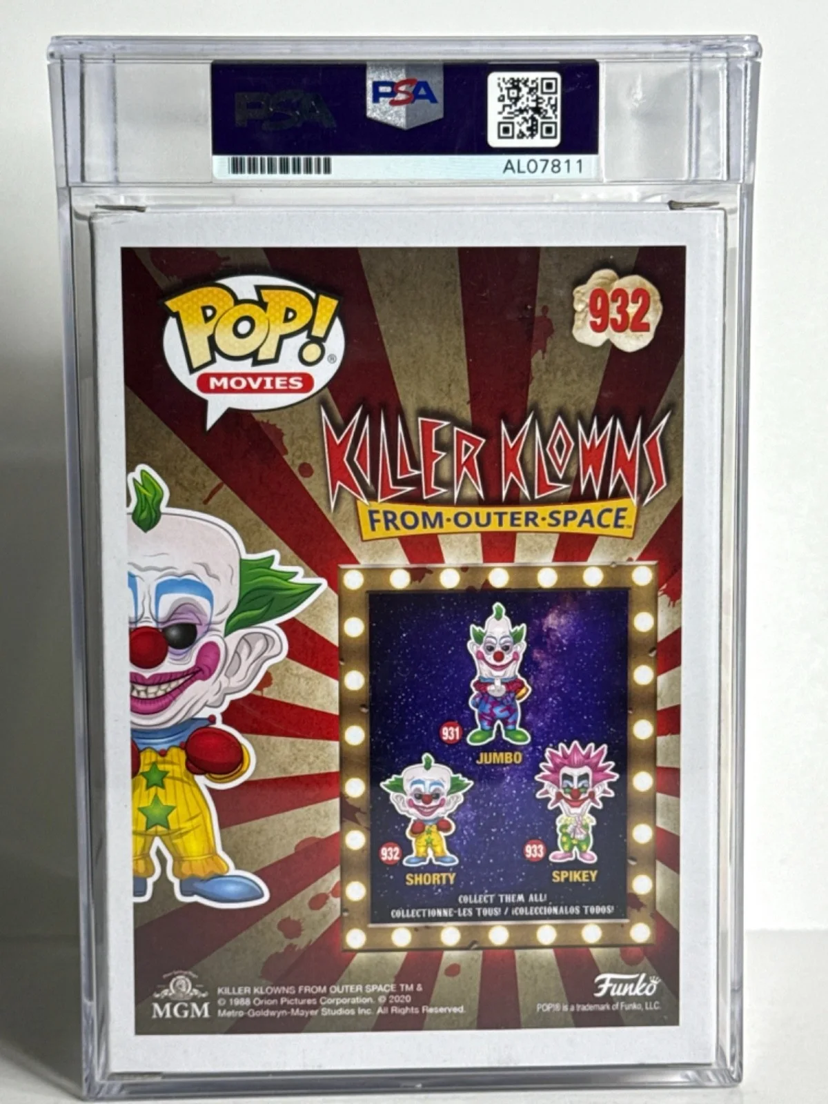 Charlie Chiodo — Killer Klowns From Outer Space Signed Funko #932 Chiodo Bros Gem Mt 10 PSA, изображение 3