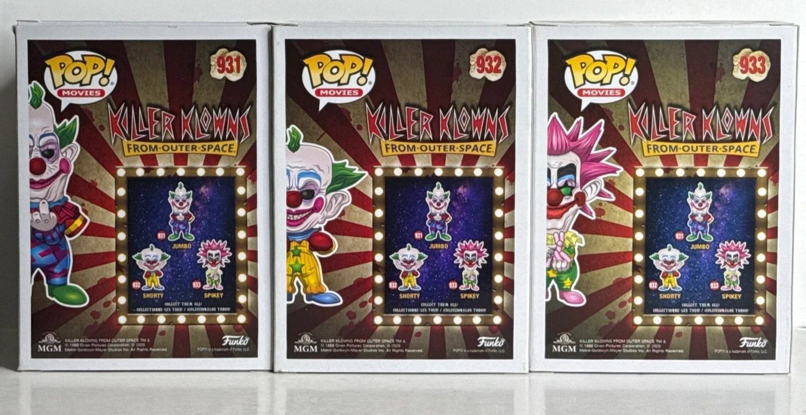 Stephen Chiodo — Killer Klowns Chiodo Bros Signed Set Of 3 Funkos W Drawing BAS, image 3