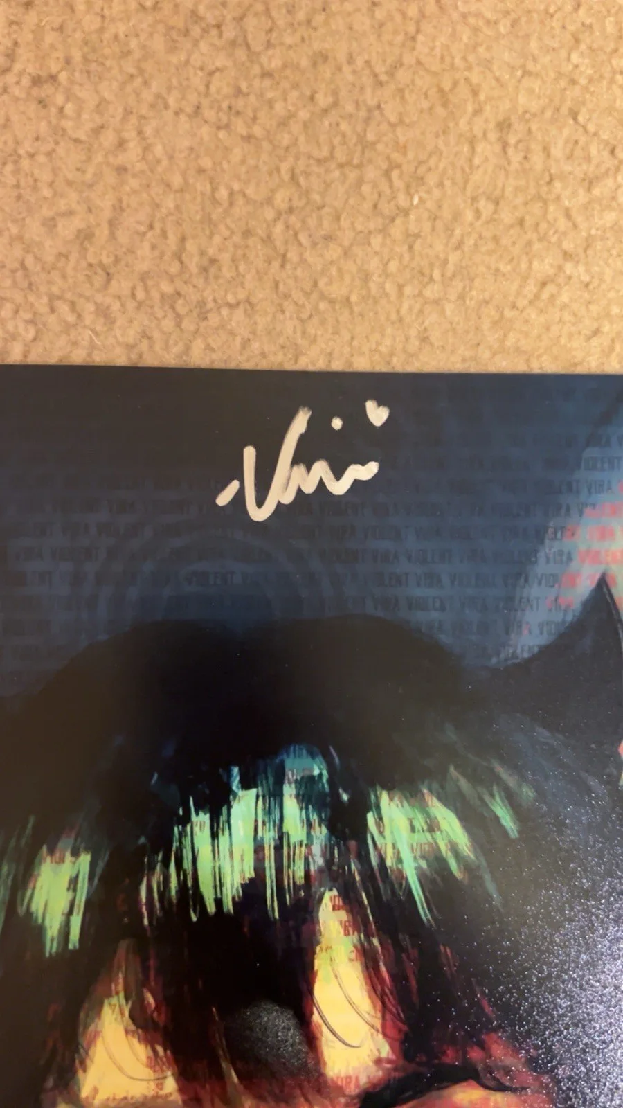 VIOLENT VIRA SIGNED AUTOGRAPH LOVER OF A GHOST ALBUM COVER 12x12 PHOTO PROOF!, изображение 2