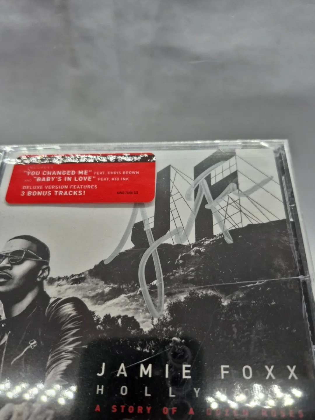 New Jamie Foxx Hollywood cd A Story of a Dozen Roses autographed signed Cracked, изображение 2