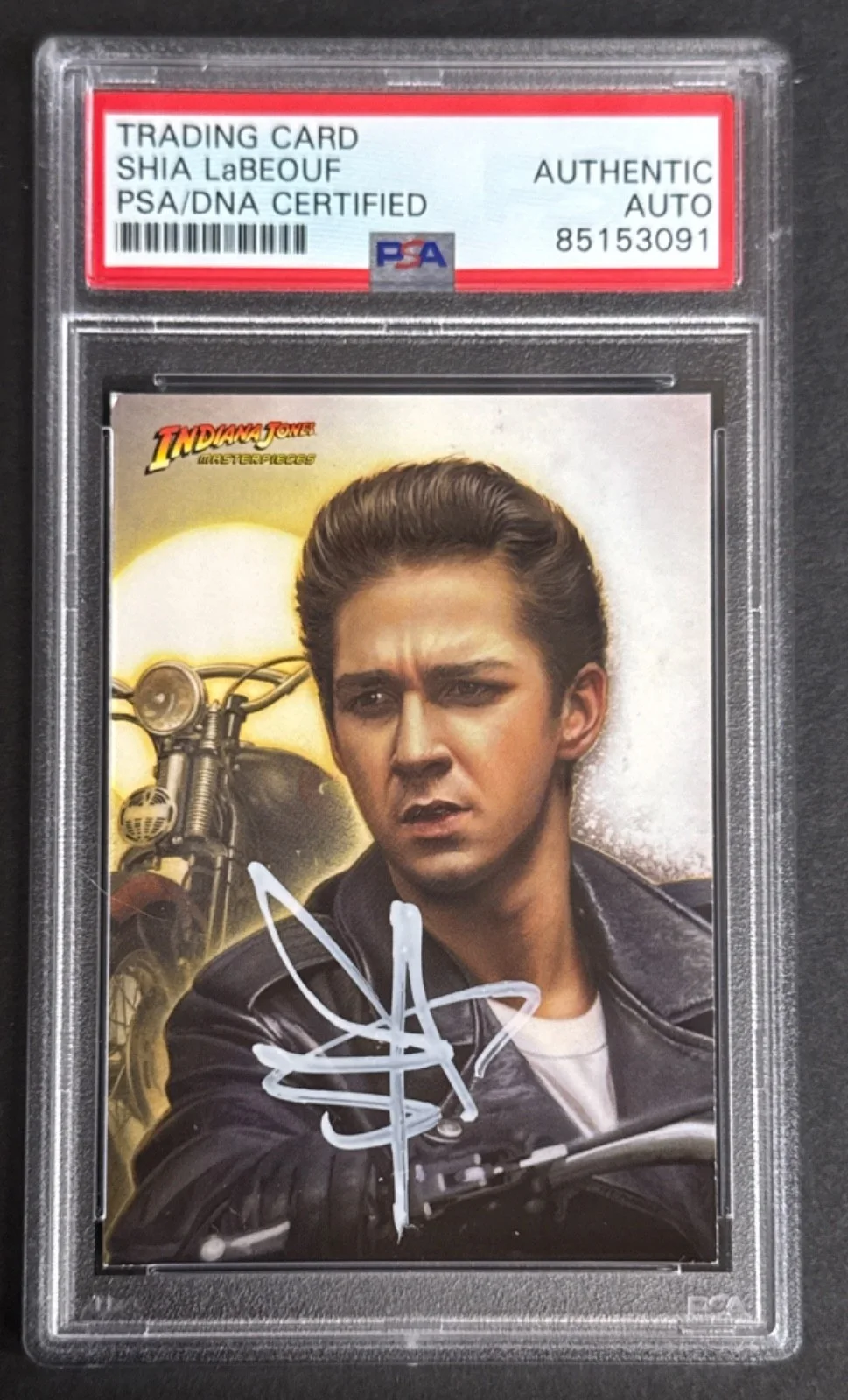 Shia LeBeouf — Shia LeBeouf Signed 2008 Topps Indiana Jones Card #7 PSA 85153091