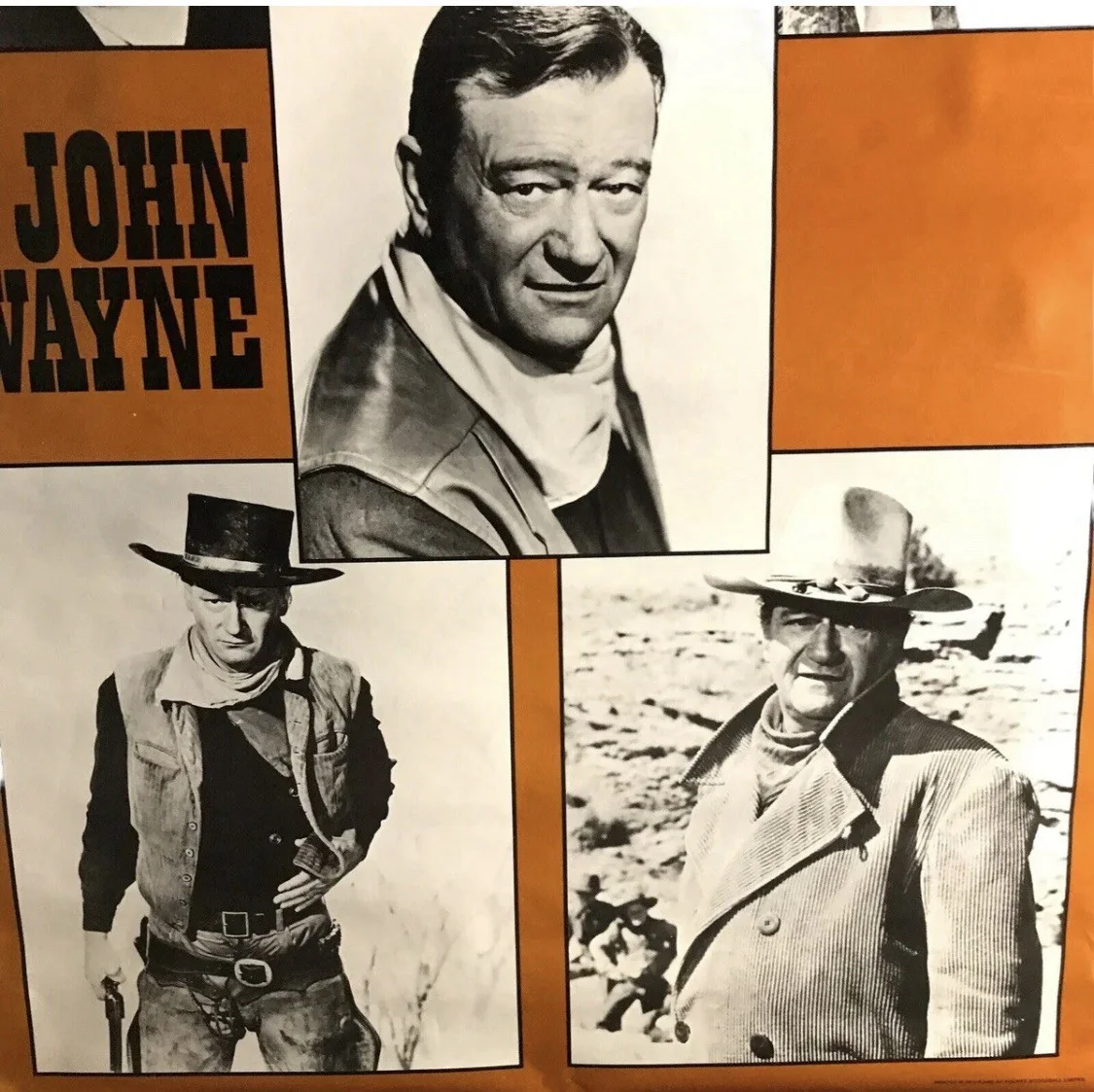 John Wayne Original Poster Pace Minerva No 80 Vintage Western Cowboy Rare Print, image 3