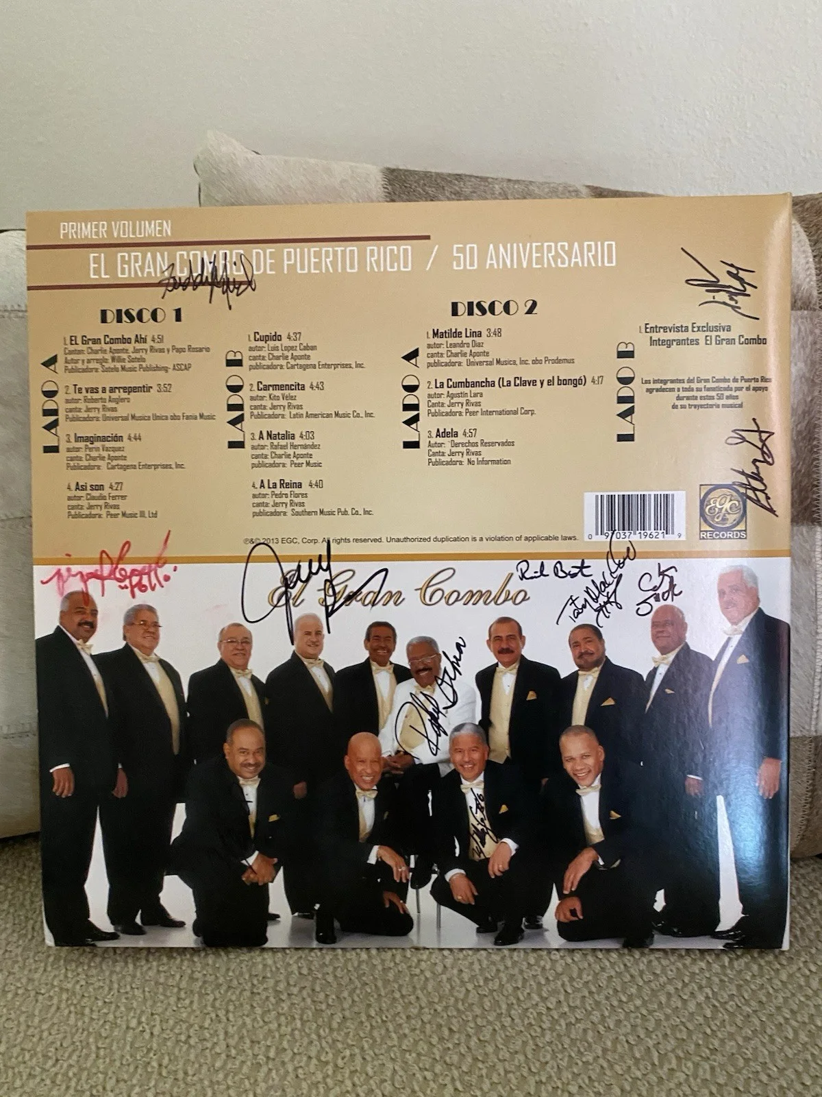 EL GRAN COMBO 50 ANIVERSARIO LIMITED EDITION NEW DOUBLE VINYL RECORDS SIGNED, изображение 3