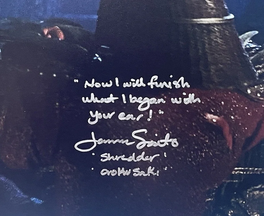 James Saito — Kevin Clash & James Saito Signed 12x18 JSA Authentic TMNT Shredder Splinter, image 4