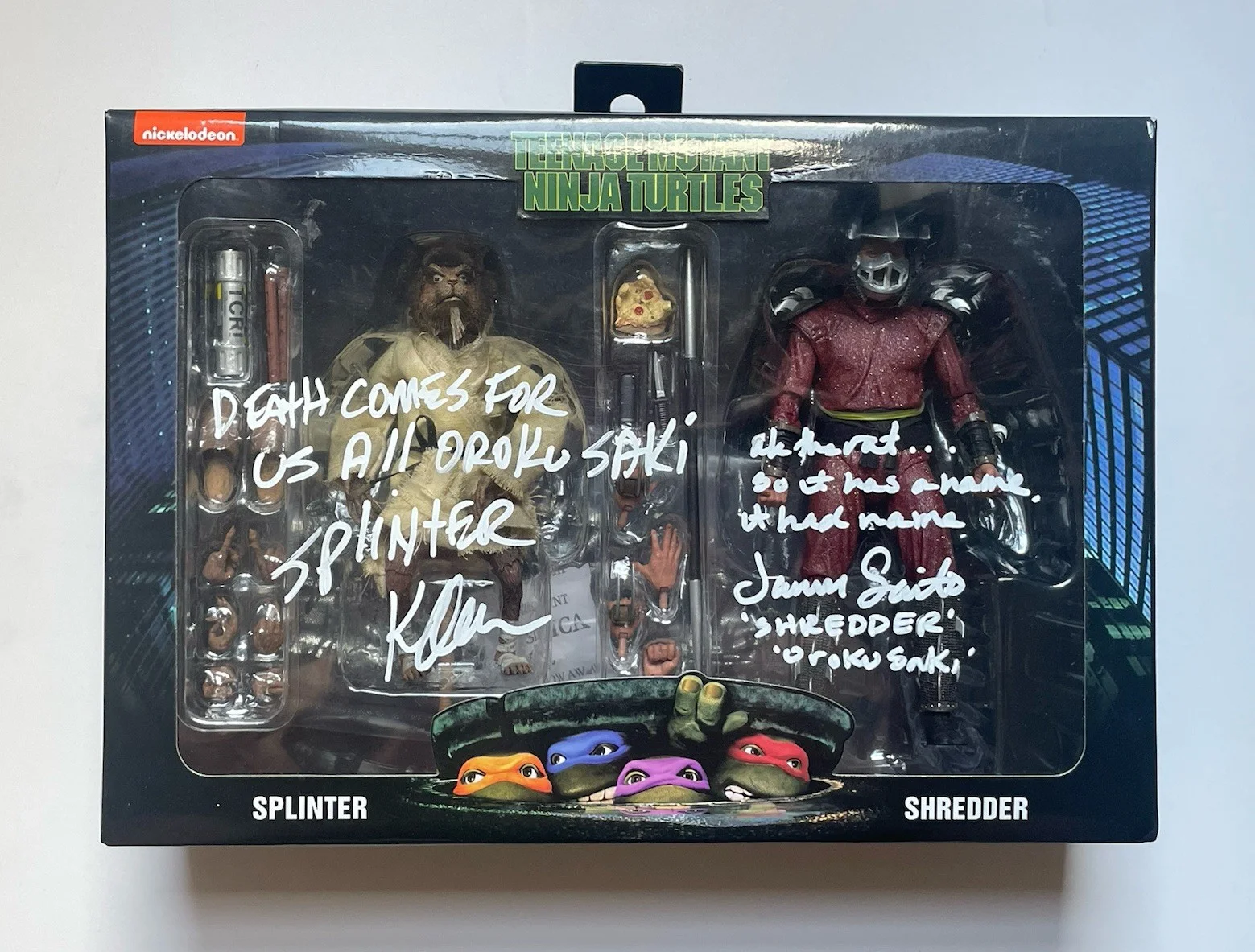 James Saito — Kevin Clash & James Saito NECA Figure JSA Authentic TMNT Shredder Splinter, изображение 3