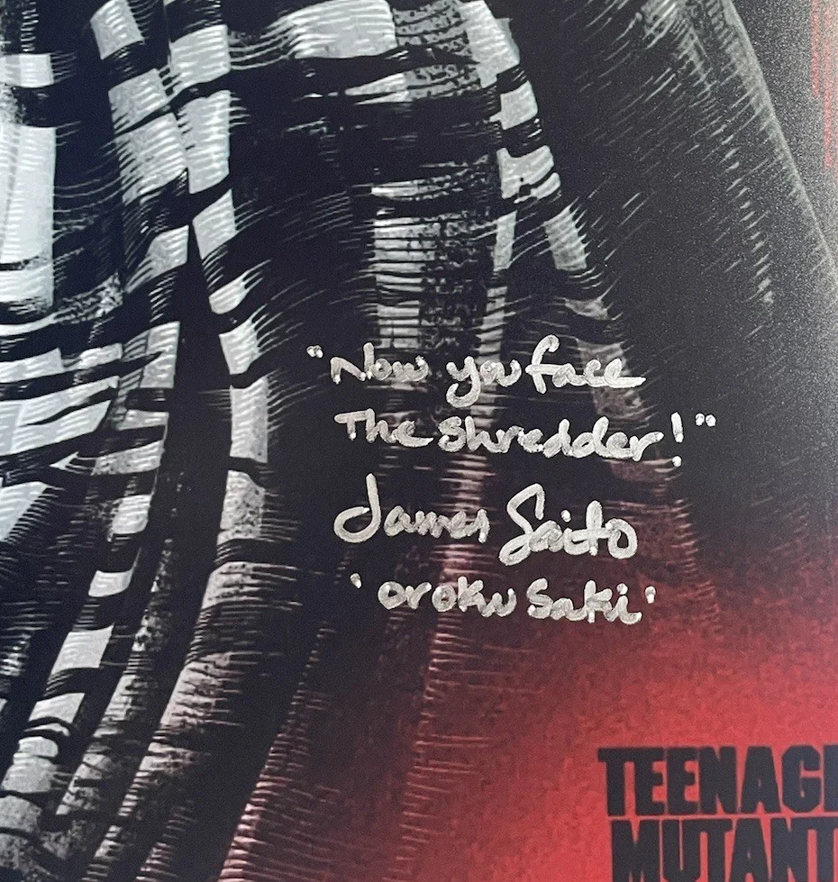 James Saito — James Saito Authentic Hand Signed 12x18 Photo JSA Authentic Shredder TMNT, image 3