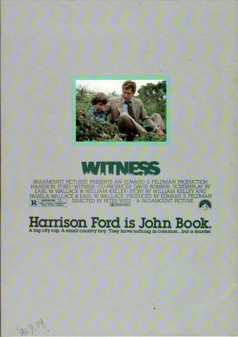 WITNESS Japanese Souvenir Program 1985, Harrison ford, Kelly McGillis, изображение 3