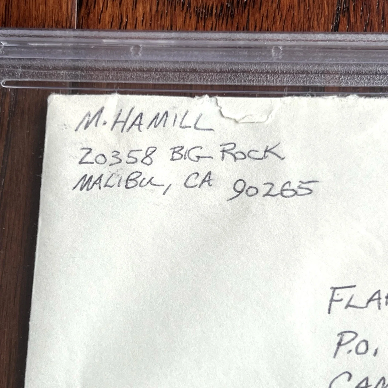 MARK HAMILL — MARK HAMILL * PSA * Handwritten AUTOGRAPH Envelope SIGNED * STAR WARS * 1990, image 3
