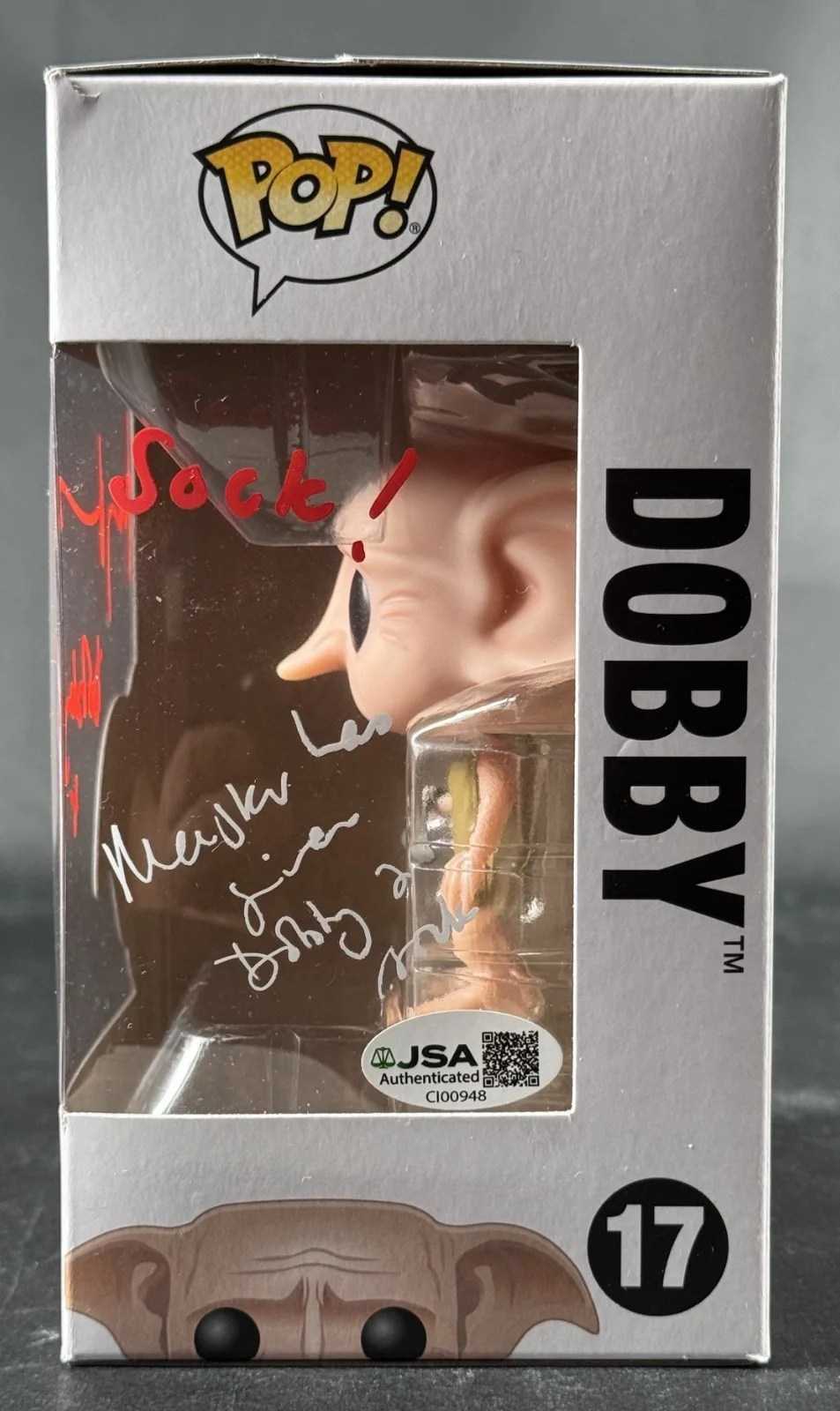 Toby Jones — TOBY JONES SIGNED DOBBY FUNKO POP HARRY POTTER AUTOGRAPHED JSA COA, image 2