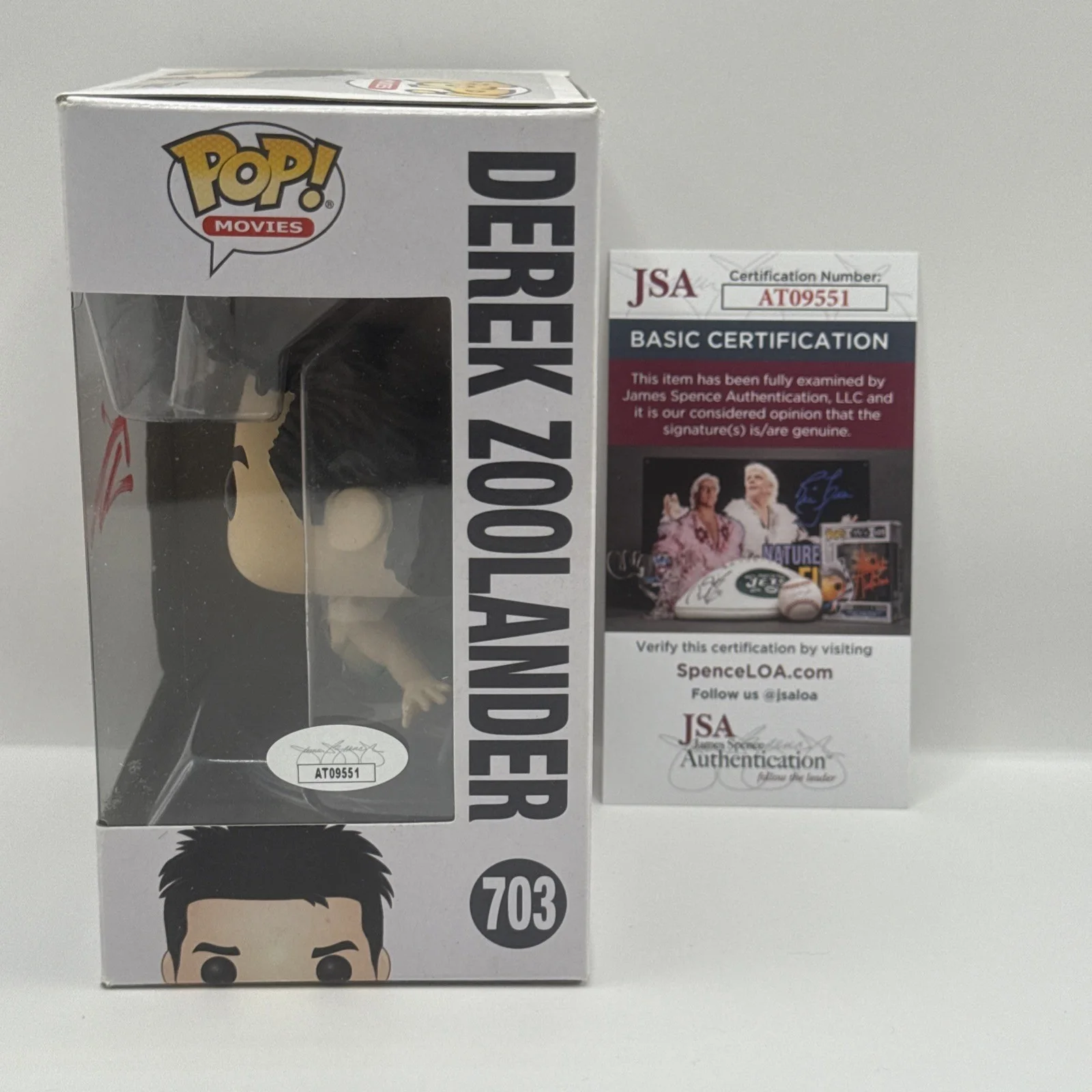 Ben Stiller — Ben Stiller Signed Autographed Funko Pop 703 Derek Zoolander Authentic JSA COA, image 3