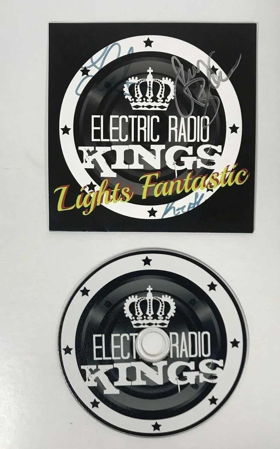 Electric Radio Kings Band Signed Autographed 'Lights Fantastic' Music CD Disc, изображение 2
