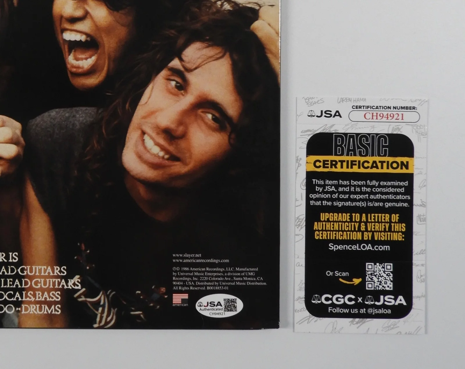 Slayer Kerry King Signed Autograph Album Record Vinyl Reign In Blood, изображение 3