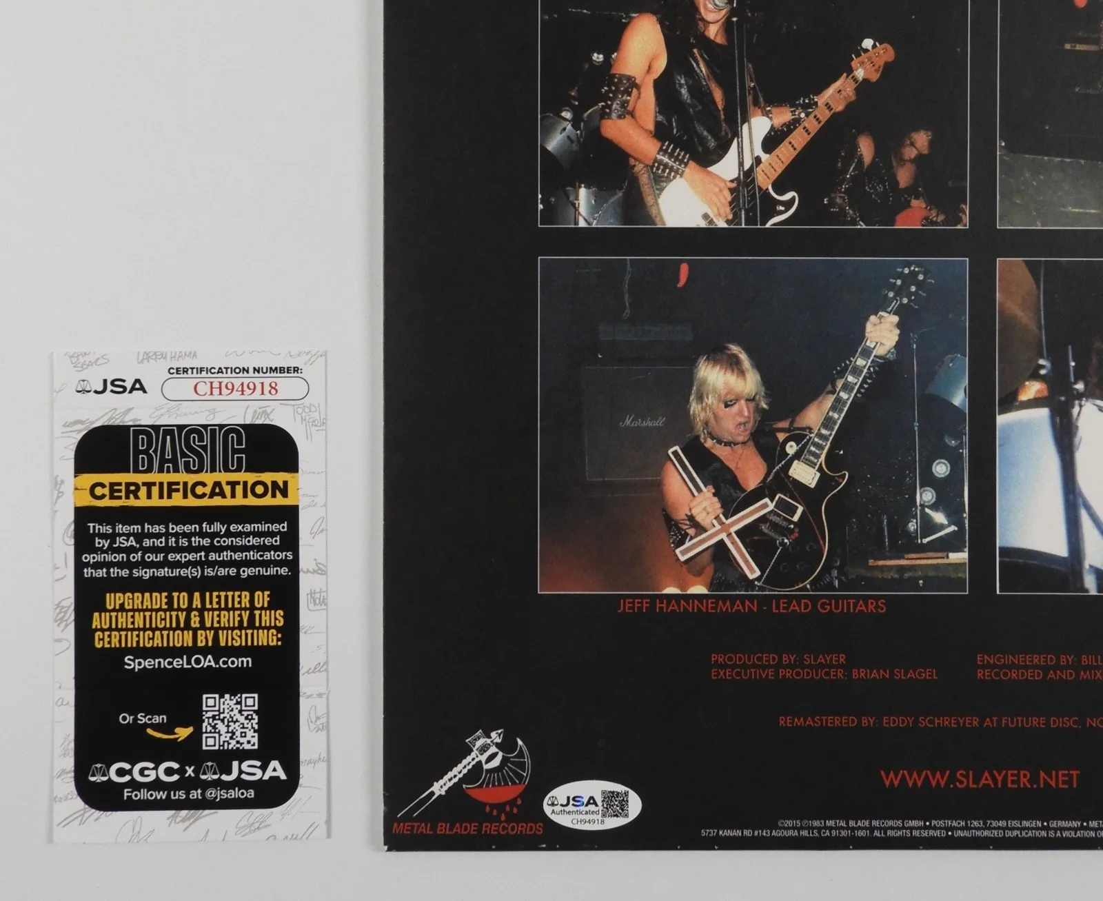 Slayer Kerry King Signed Autograph Album Record Vinyl Show No Mercy, изображение 4