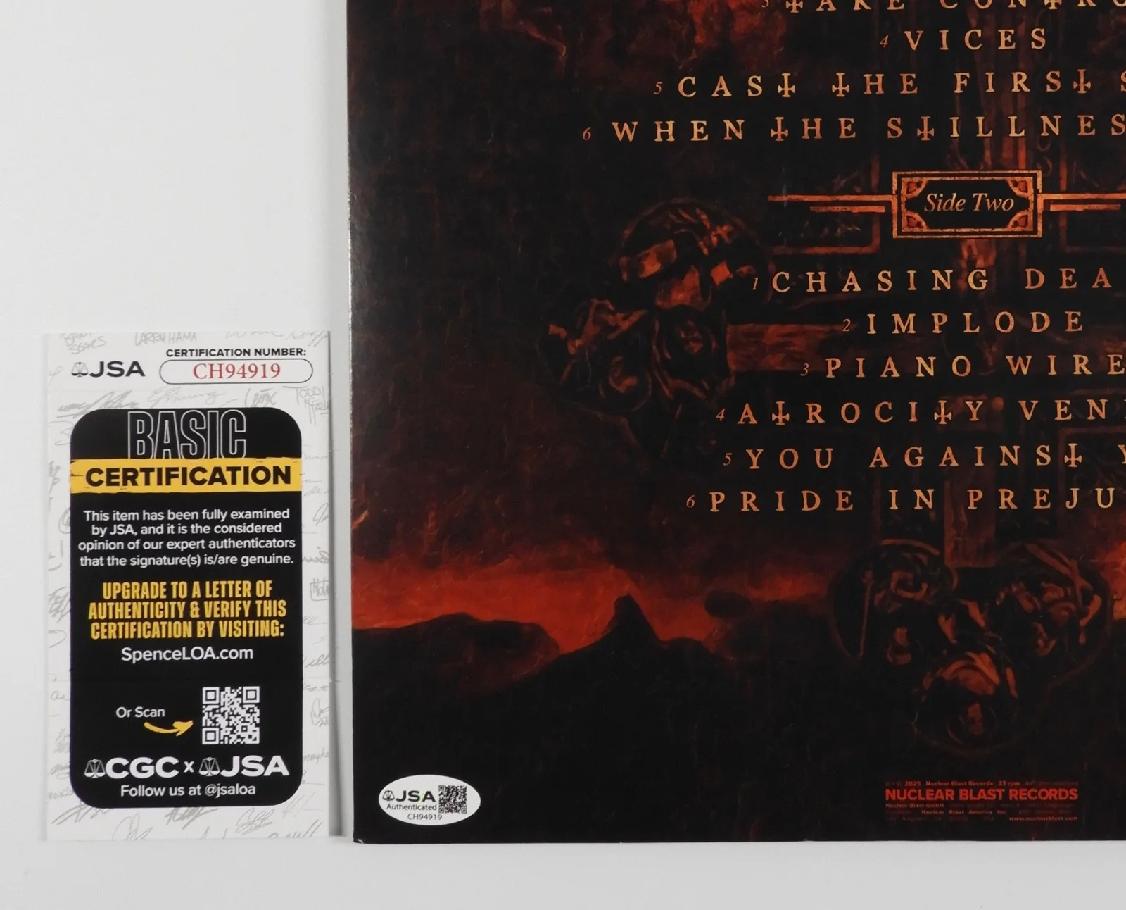 Slayer Kerry King Signed Autograph Album Record Vinyl Repentless, image 4
