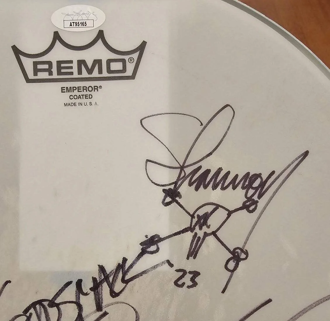 ‘Godsmack’ Band Fully Signed Autographed Concert Used Drum Head JSA- COA 🔥🎸, image 3
