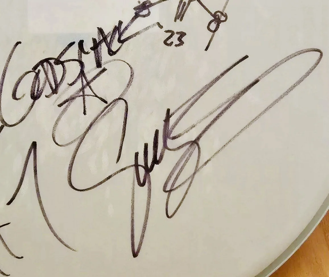 ‘Godsmack’ Band Fully Signed Autographed Concert Used Drum Head JSA- COA 🔥🎸, image 5