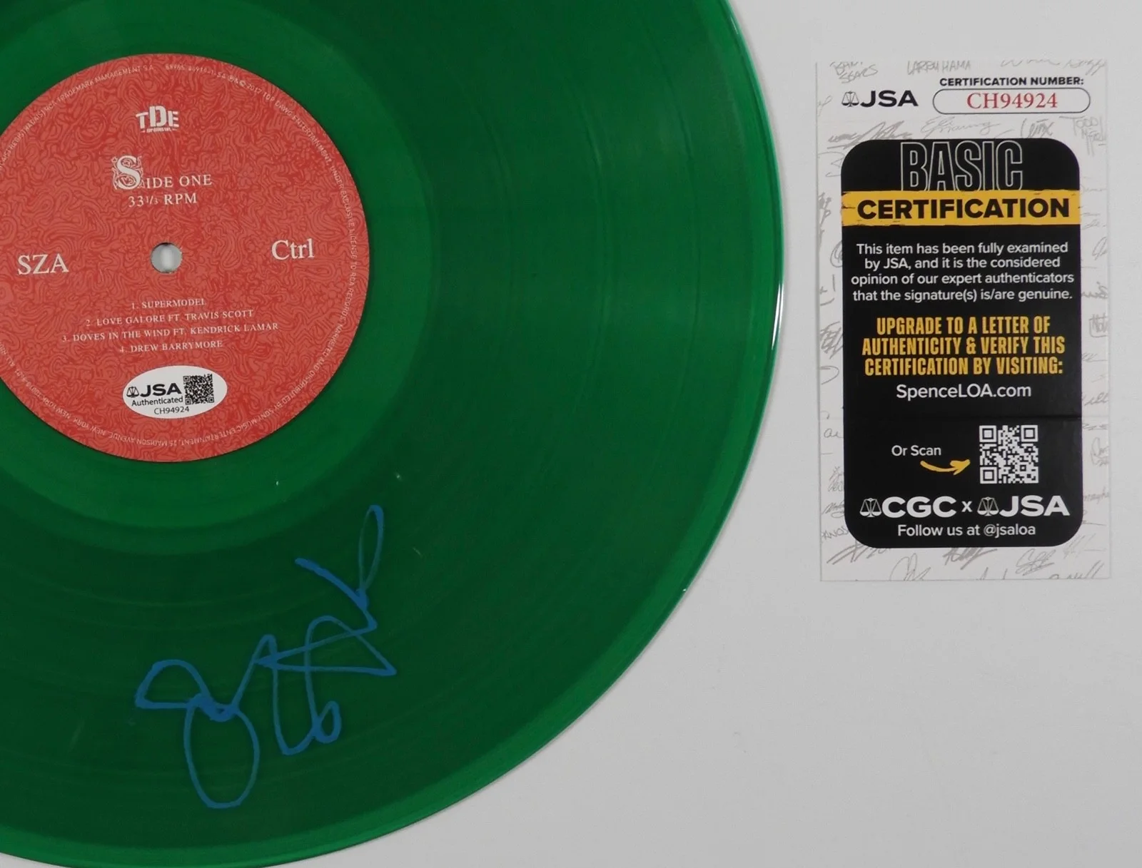SZA JSA Autograph Signed Album Vinyl Record Ctrl, image 3