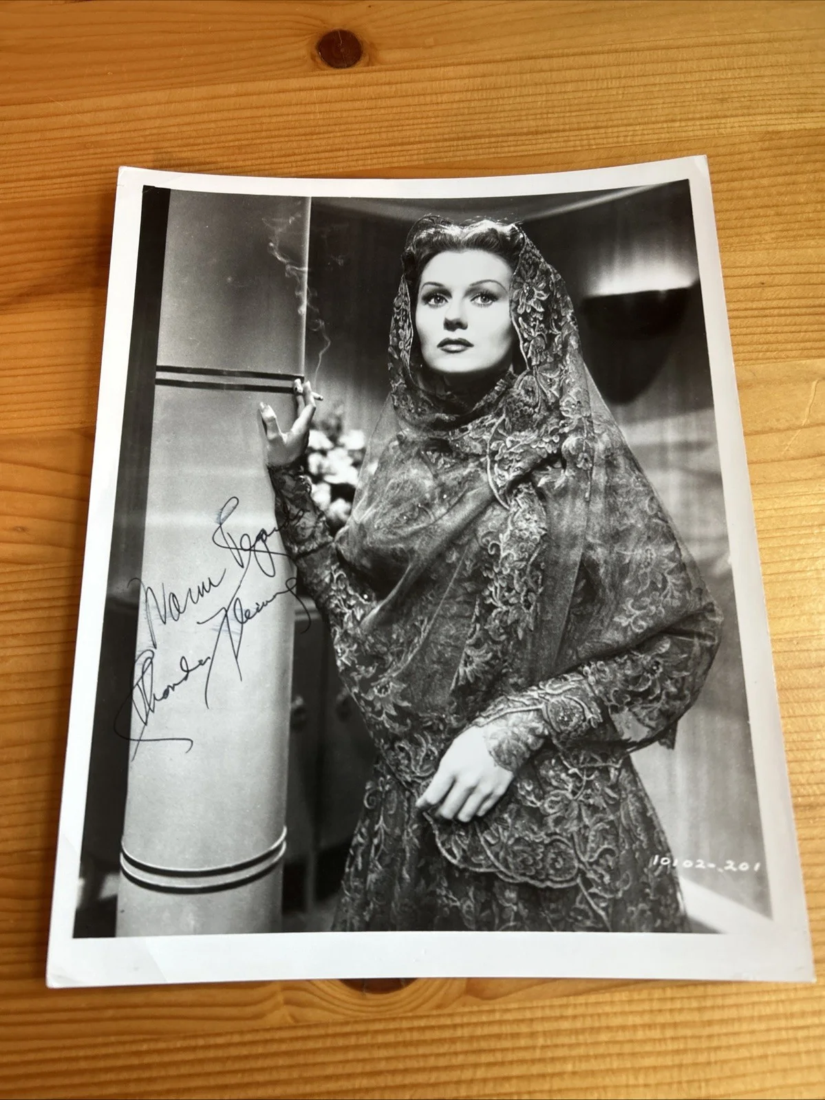 Rhonda Fleming — RHONDA FLEMING sexy Hollywood 8x10 glamour photo SIGNED w/COA