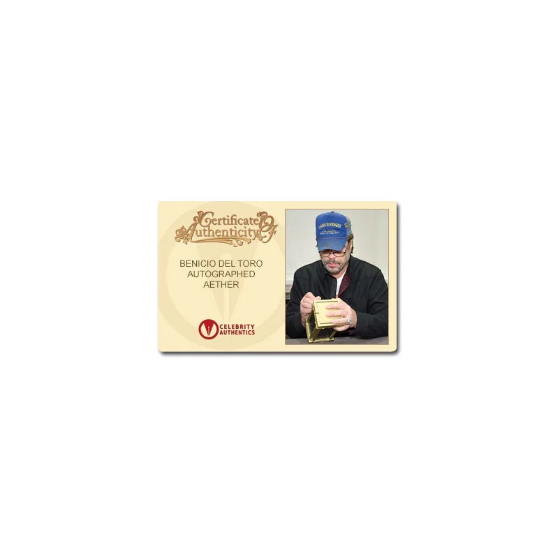 Bench Del Toro — Benicio Del Toro Autographed Disney Exclusive The Collector's Aether Container, image 2