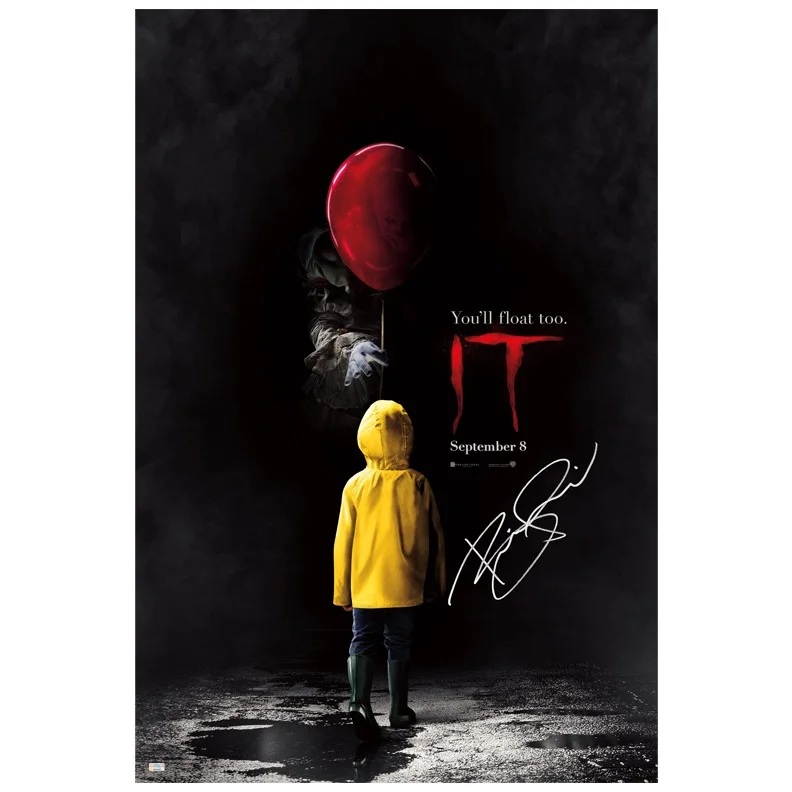Bill Skarsgard — Bill Skarsgard Autographed IT Pennywise Original 27x40 Double-Sided Movie Poster