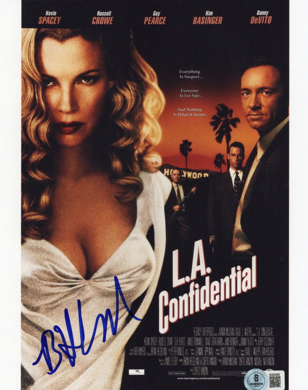 WRITER BRIAN HELGELAND SIGNED 'L.A. CONFIDENTIAL' 8x10 MOVIE PHOTO BECKETT COA, изображение 2