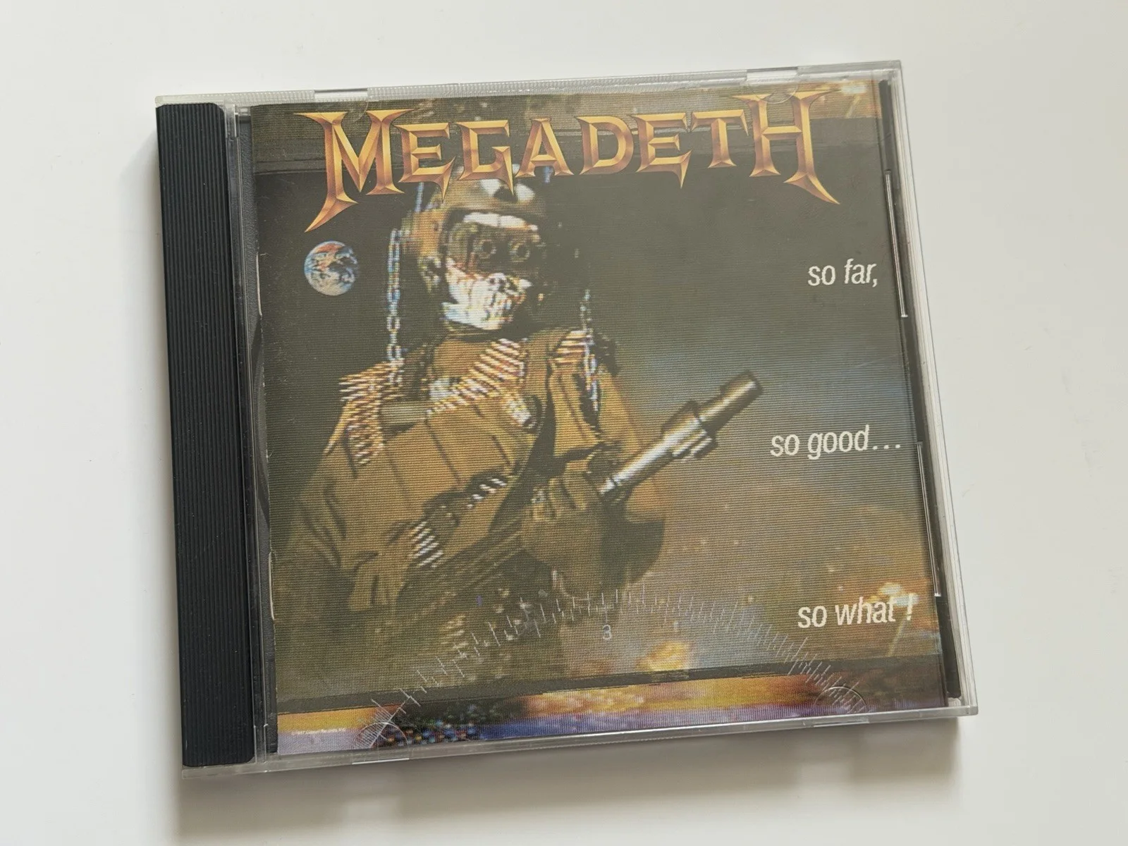 Megadeth SIGNED CD **RUST IN PEACE LINEUP** FULLY AUTOGRAPHED So Far So Good CD, image 5
