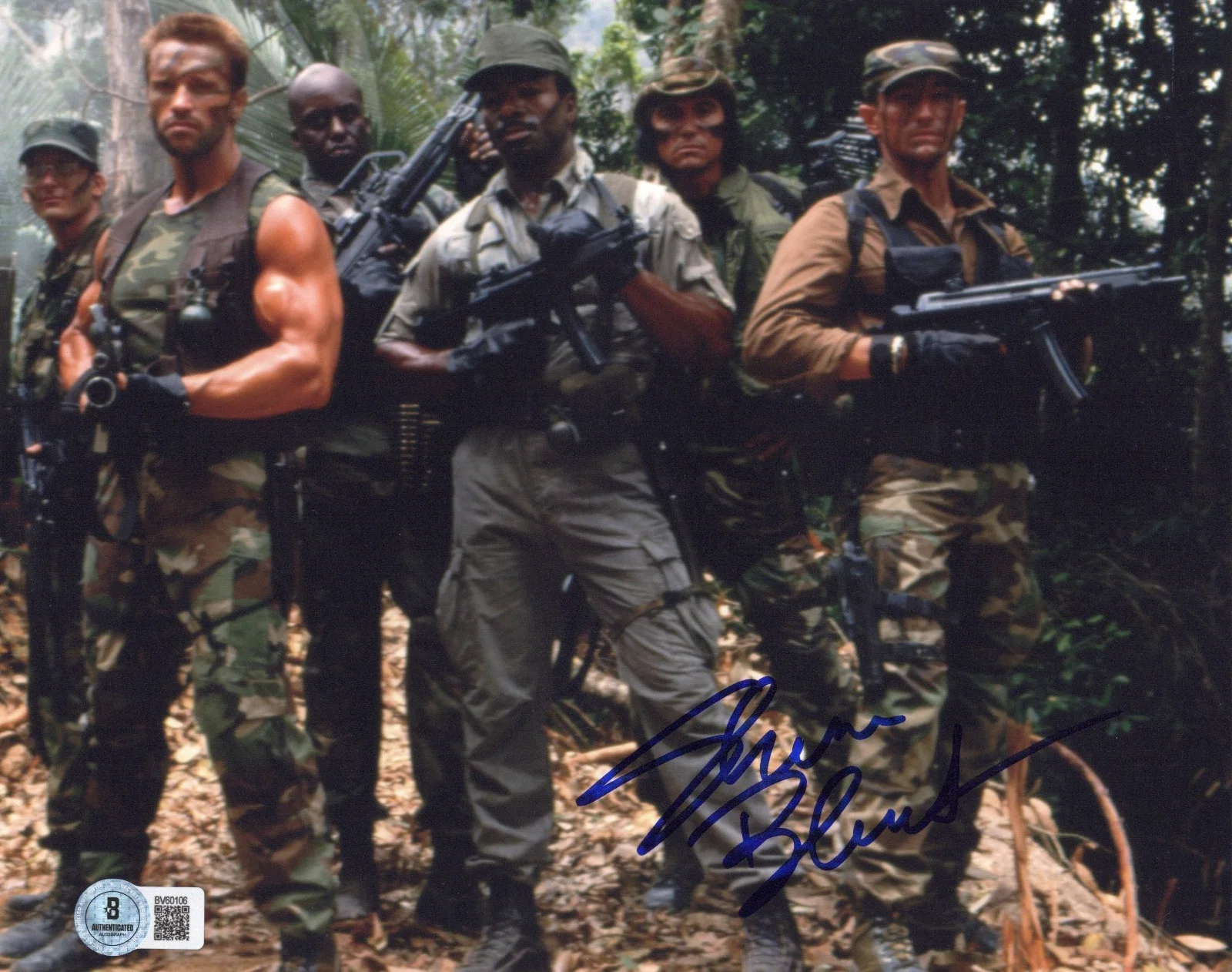 Shane Black — Shane Black Signed 'Predator' Hawkins 8x10 Movie Photo 6 BAS Beckett COA