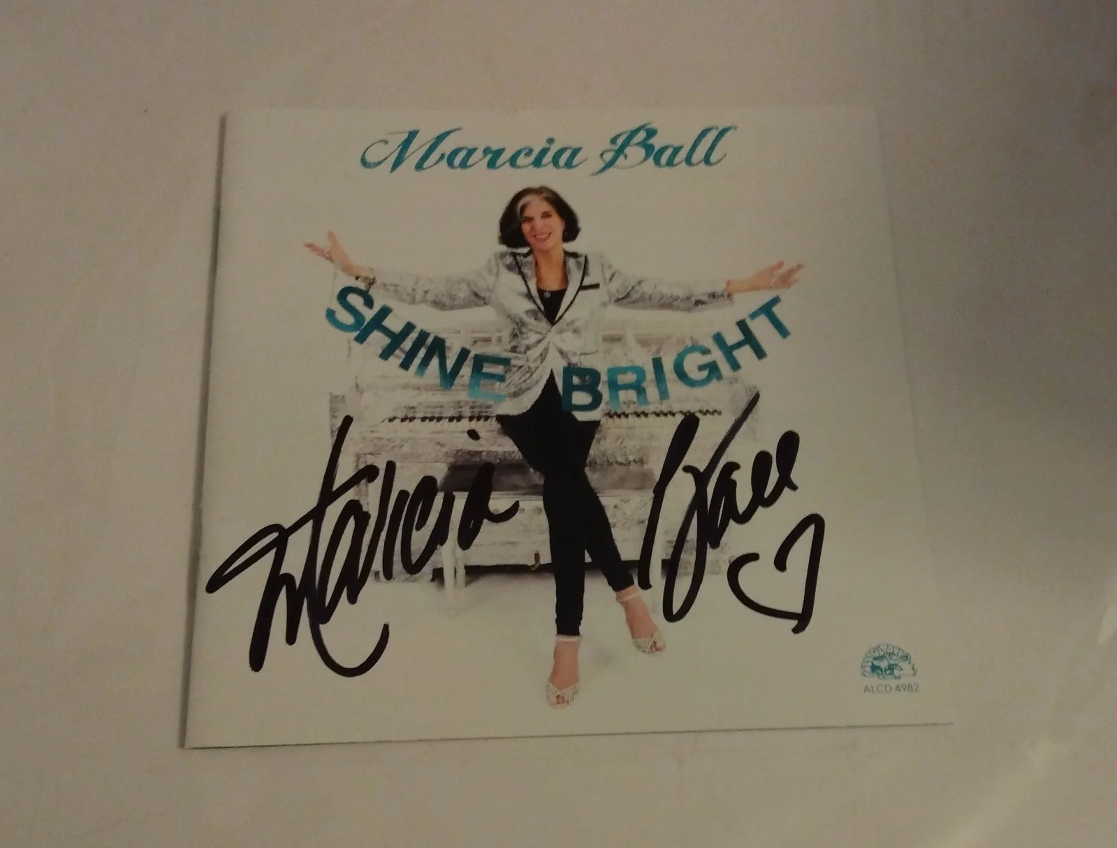 marcia ball - shine bright - autographed - signed - compact disc, image 2