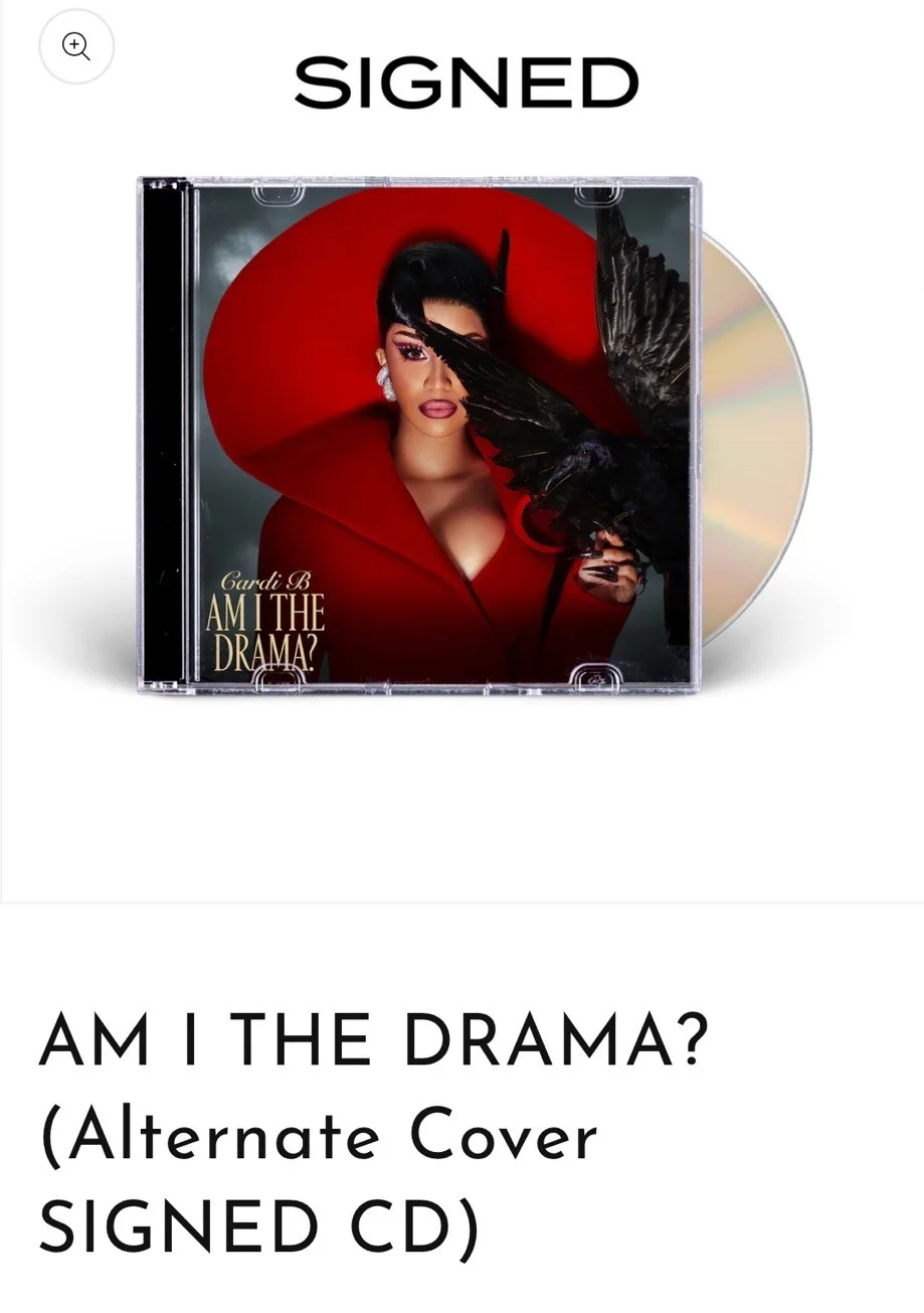 Cardi B AM I THE DRAMA? Alternate Cover CD with Signed Insert. SEALED, изображение 2