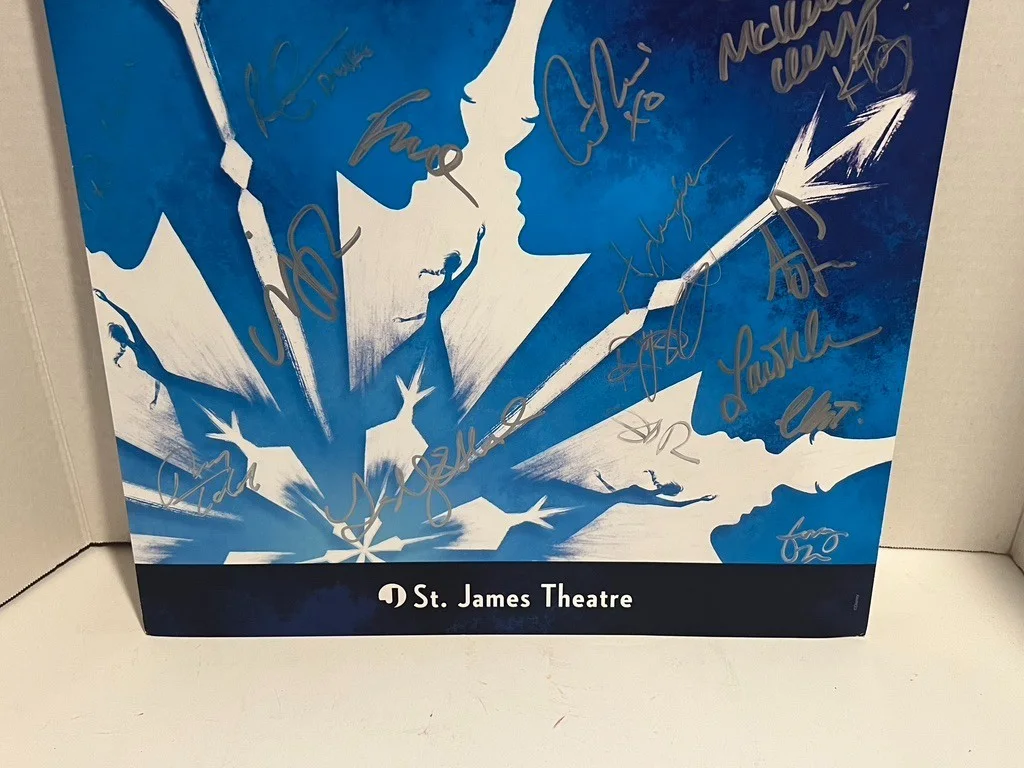 Full Cast — FROZEN: THE MUSICAL BROADWAY FULL CAST HAND SIGNED Window Card Poster., изображение 2