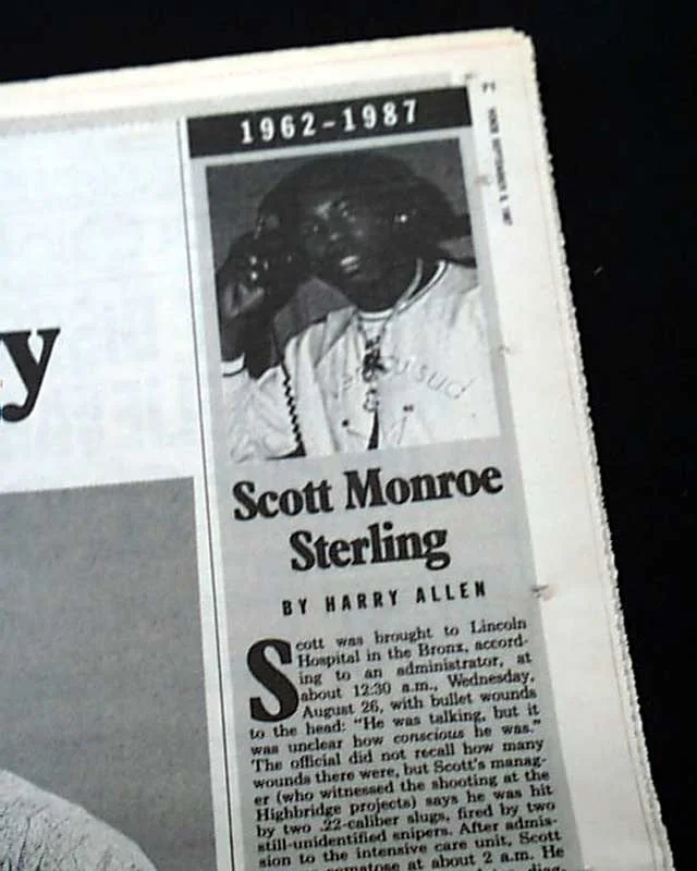 NEW SCHOOL HIP HOP Rappers Spoonie Gee Kool Moe Dee Scott La Rock 1987 Editorial, image 4
