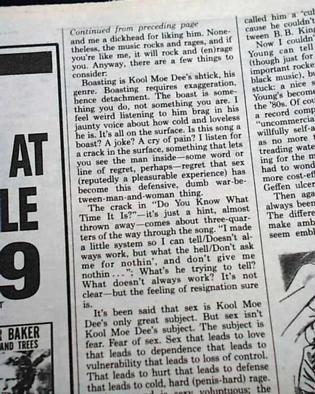 NEW SCHOOL HIP HOP Rappers Spoonie Gee Kool Moe Dee Scott La Rock 1987 Editorial, image 5