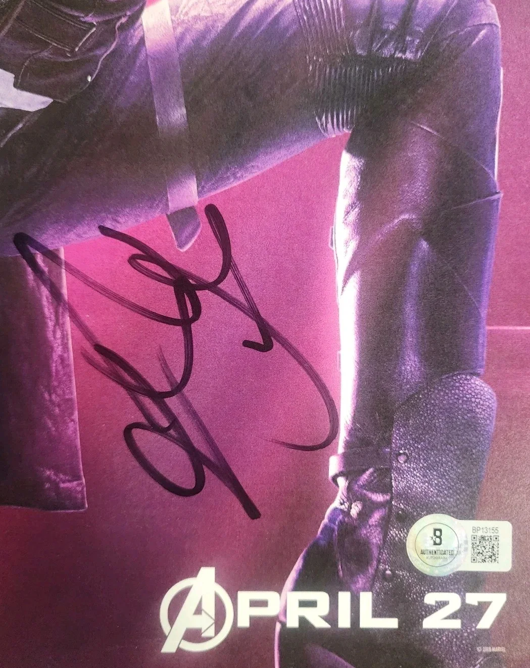 Zoe Saldana — Zoe Saldana Gamora Signed 11x17 Guardians Of Galaxy Mini Poster BAC BP13155, изображение 2